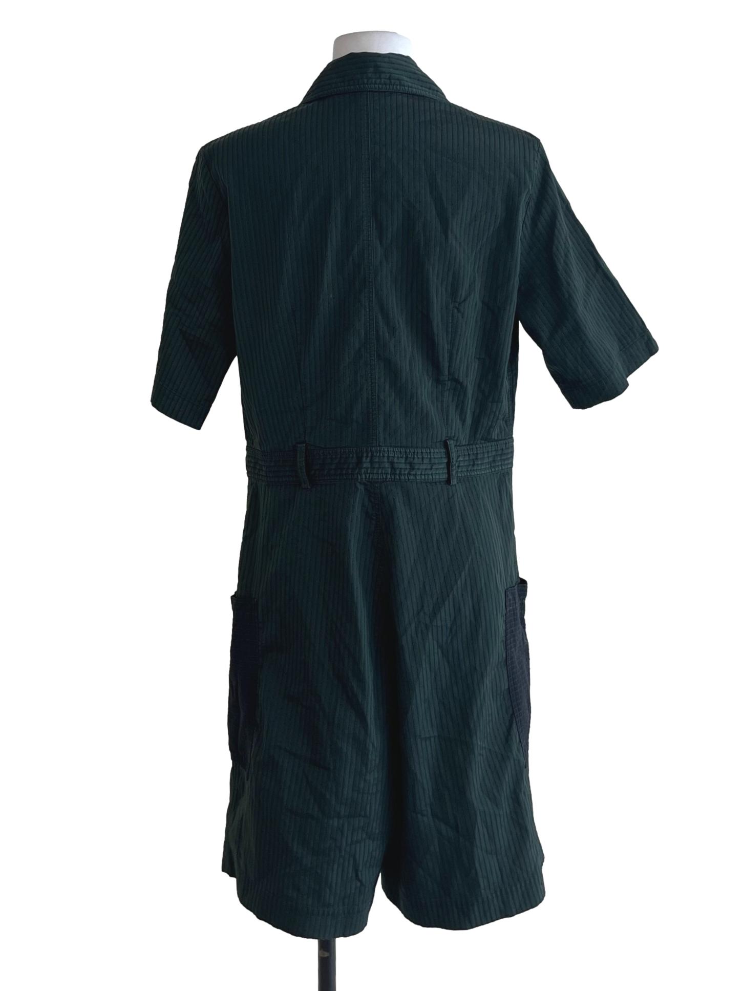 Pine Green Wing Collar Romper
