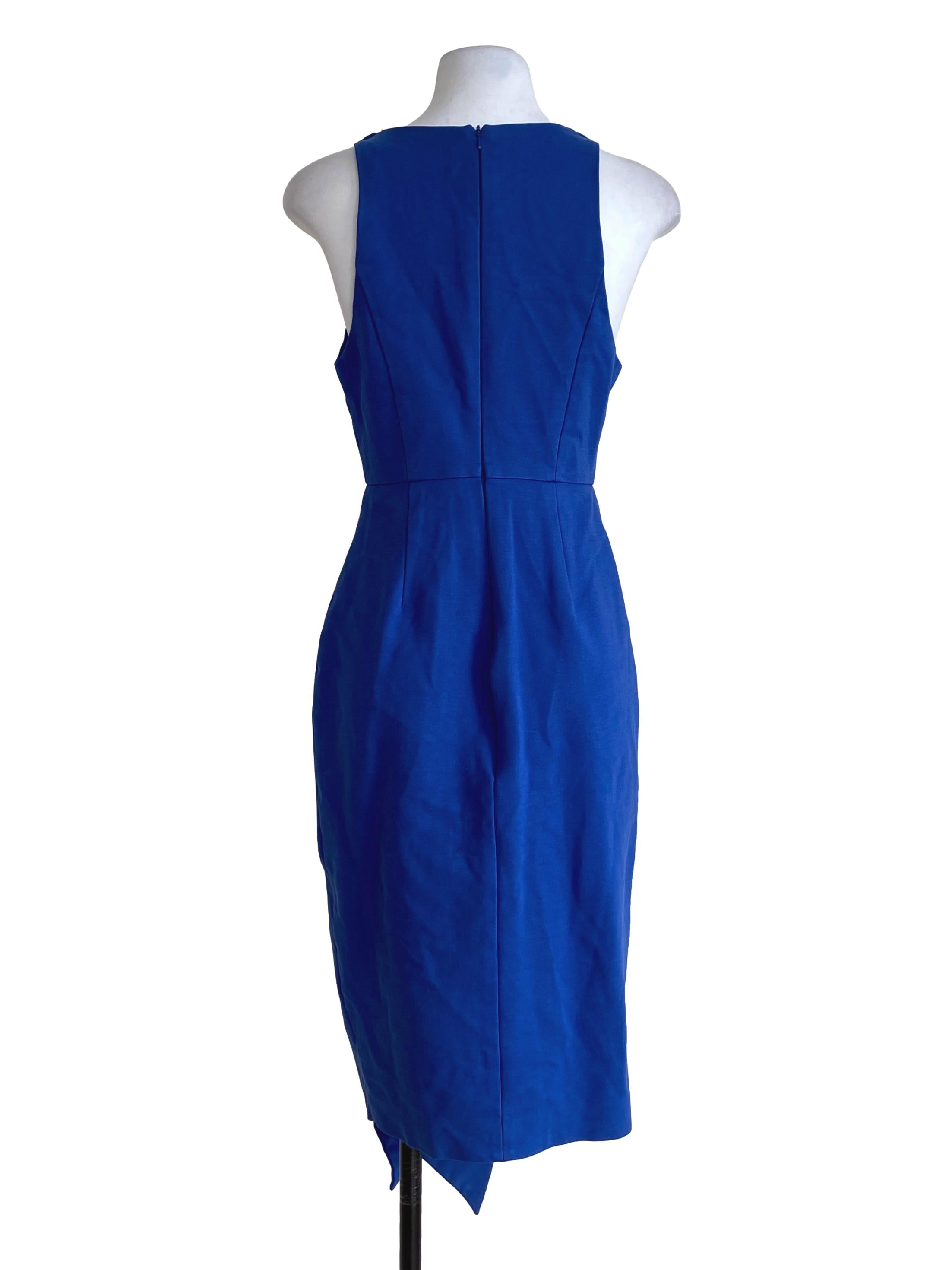 Warm Cold Blue Asymmetrical Shift Dress