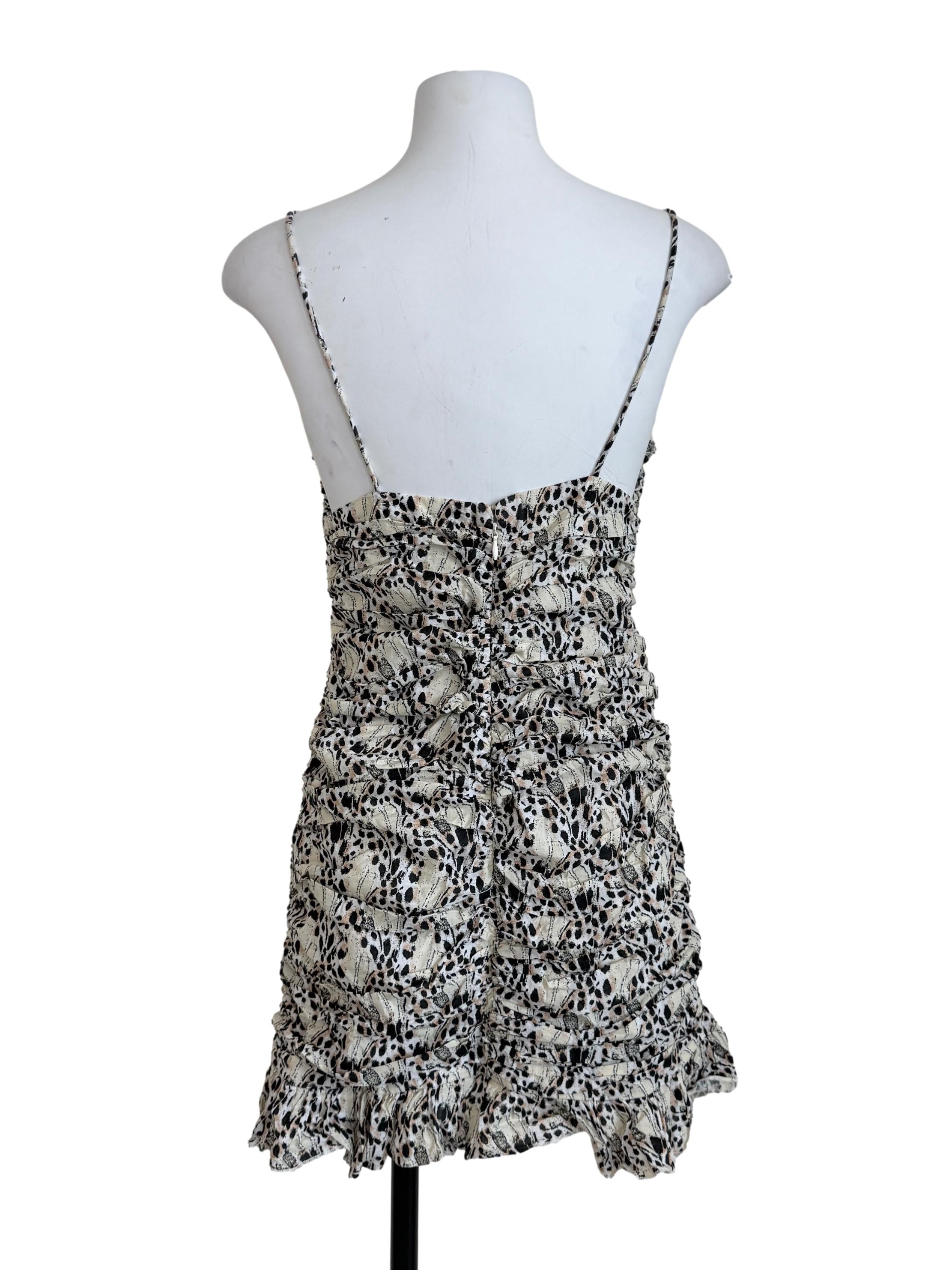 Multicolor Printed Ruched Dress