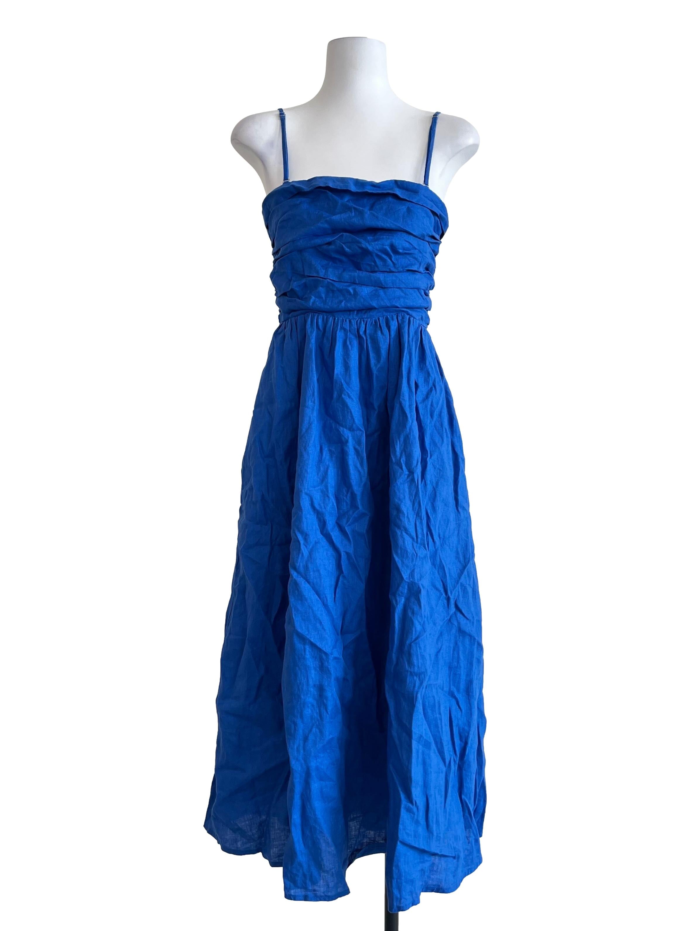 Cobalt Blue Straight Across Dress CM
