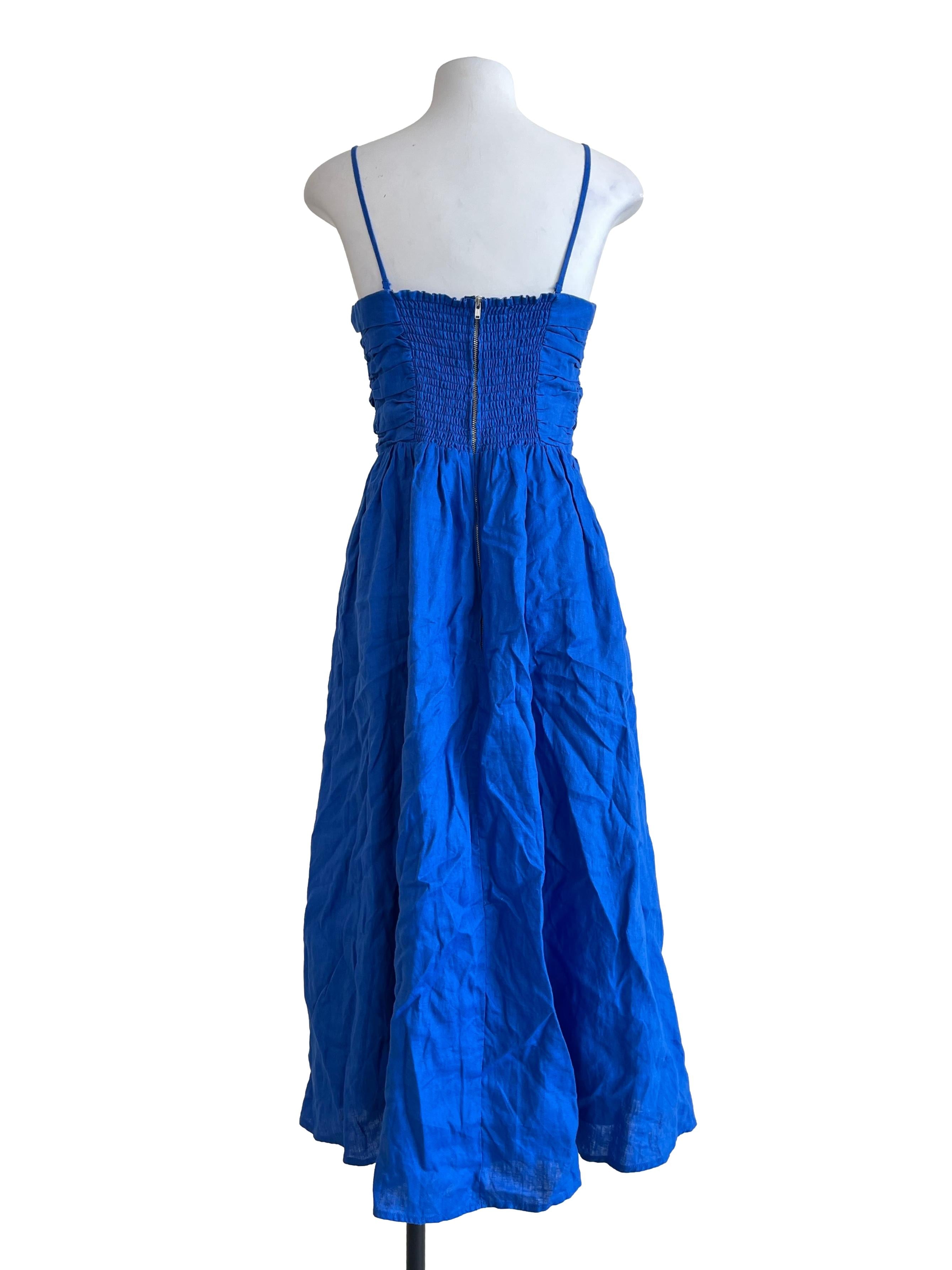 Cobalt Blue Straight Across Dress CM