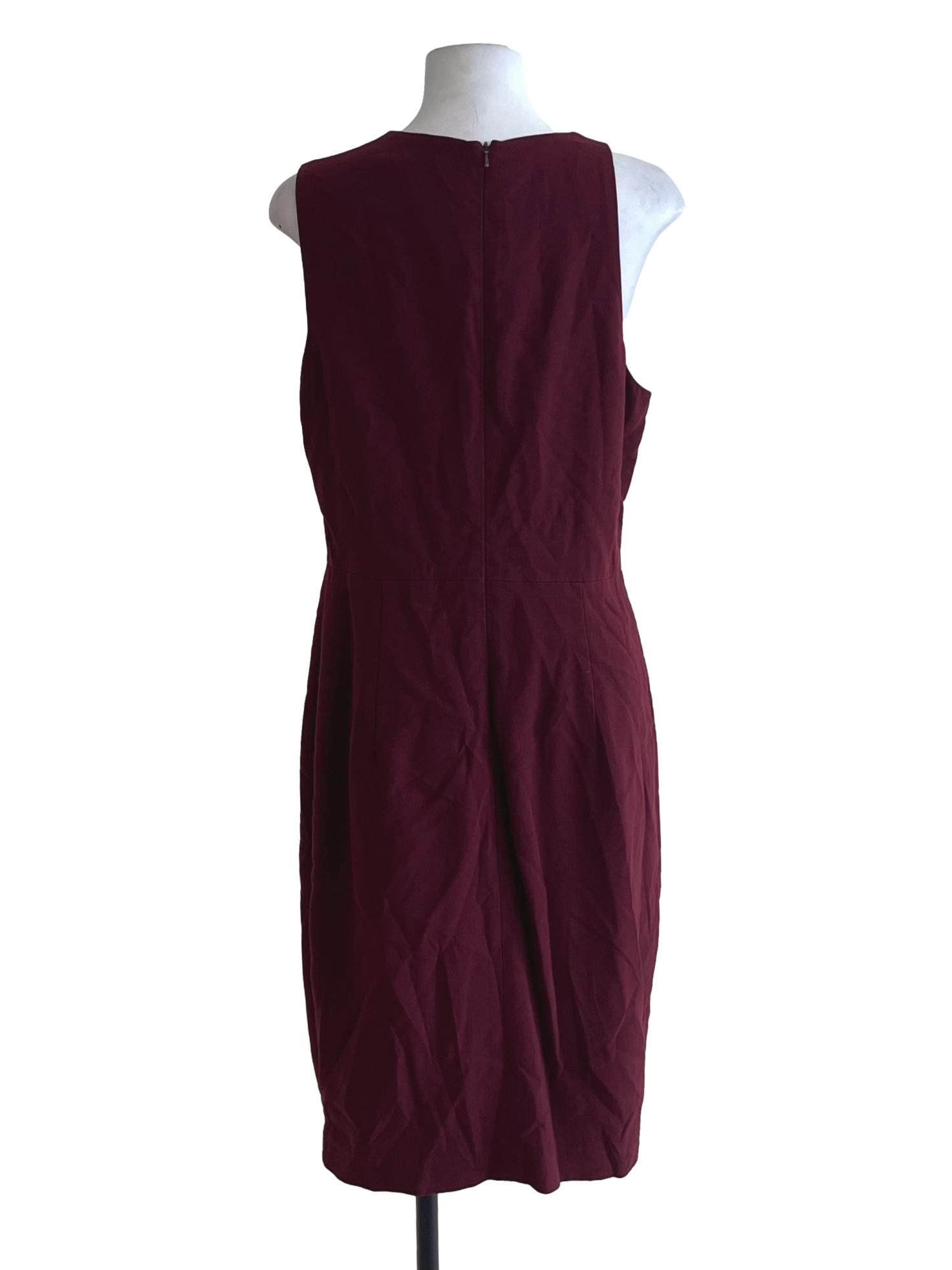 Mulberry Purple Plain A-Line Dress