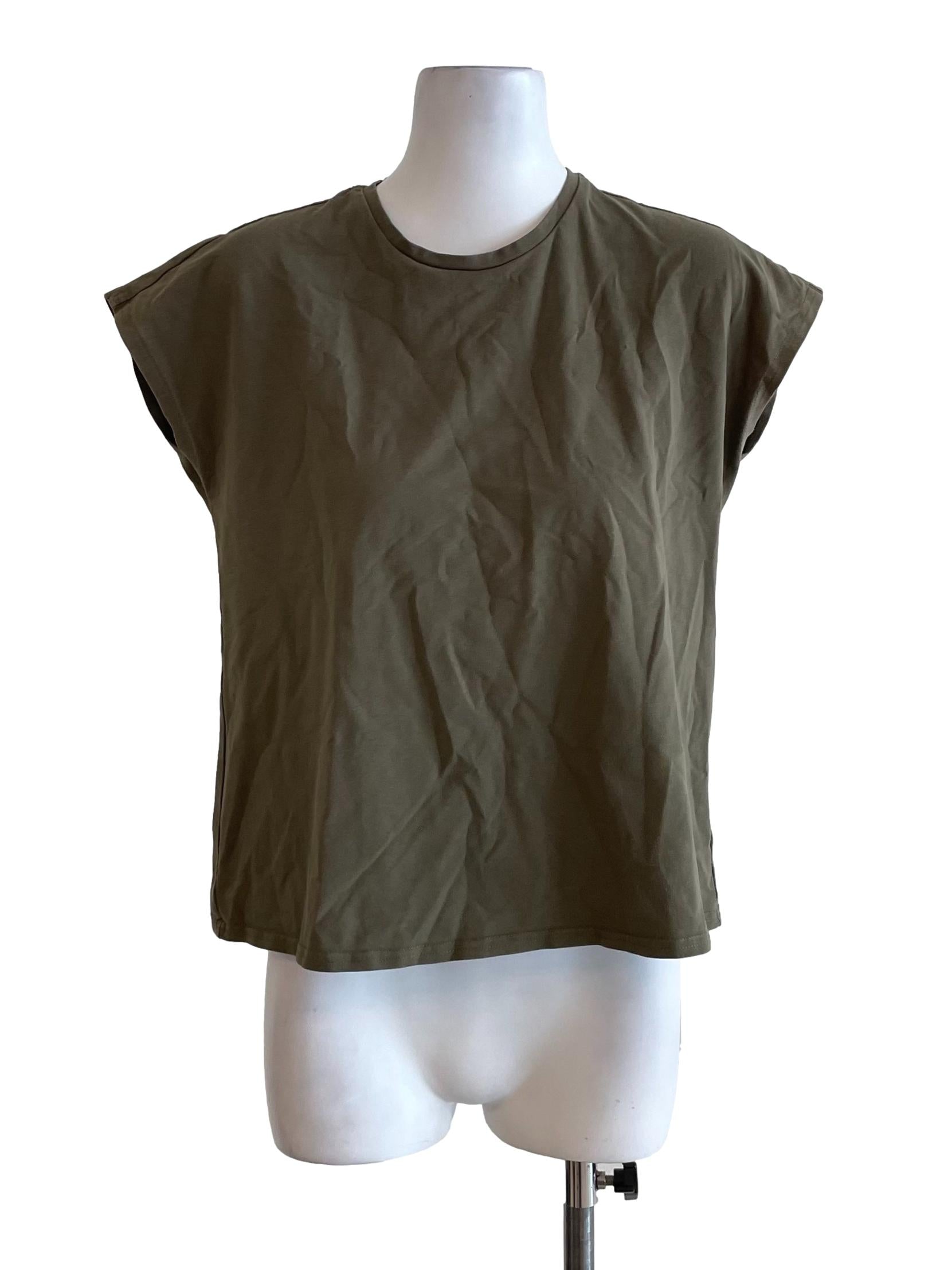 Dusty Moss Drop Shoulder Top OSN