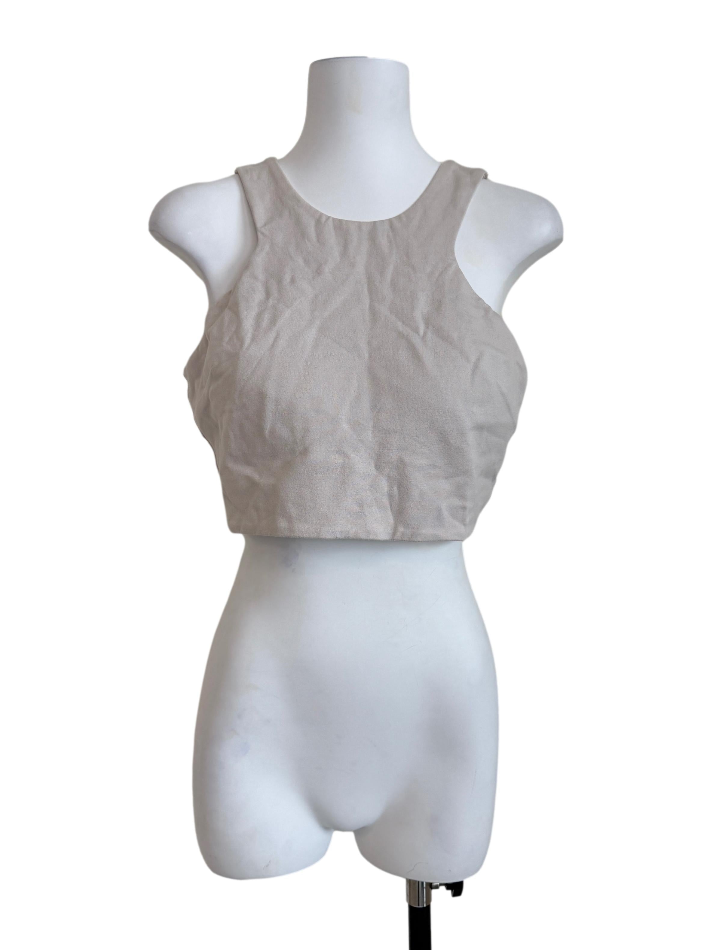 Parchment Beige Padded Top