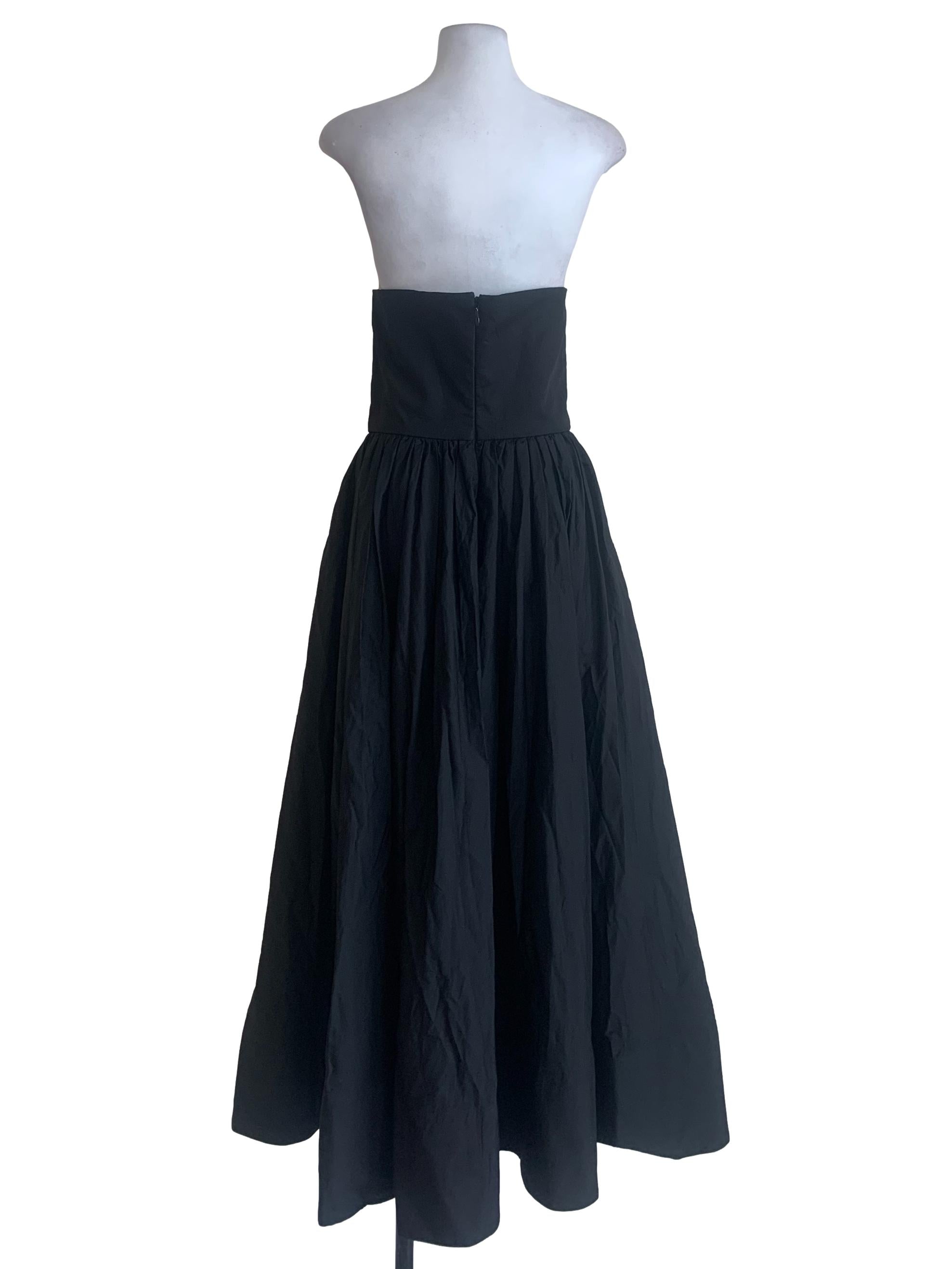 Black Strapless Long Dress