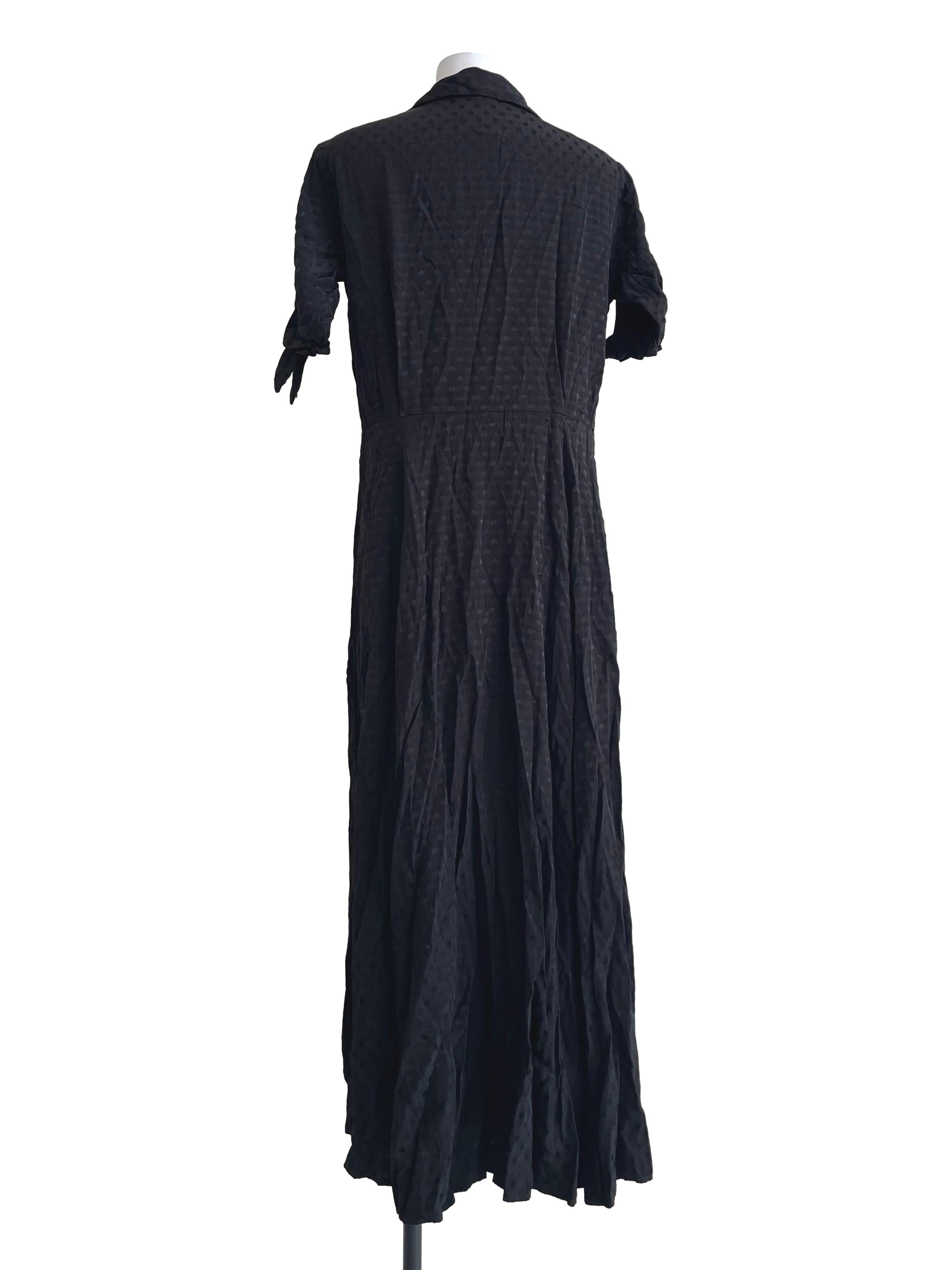 Pitch Black Short Sleeve Shirt Dress