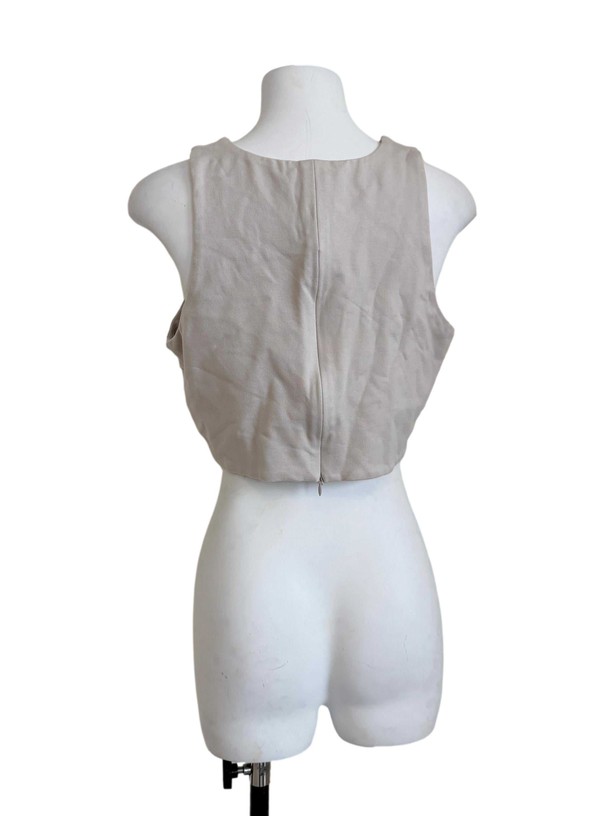 Parchment Beige Padded Top