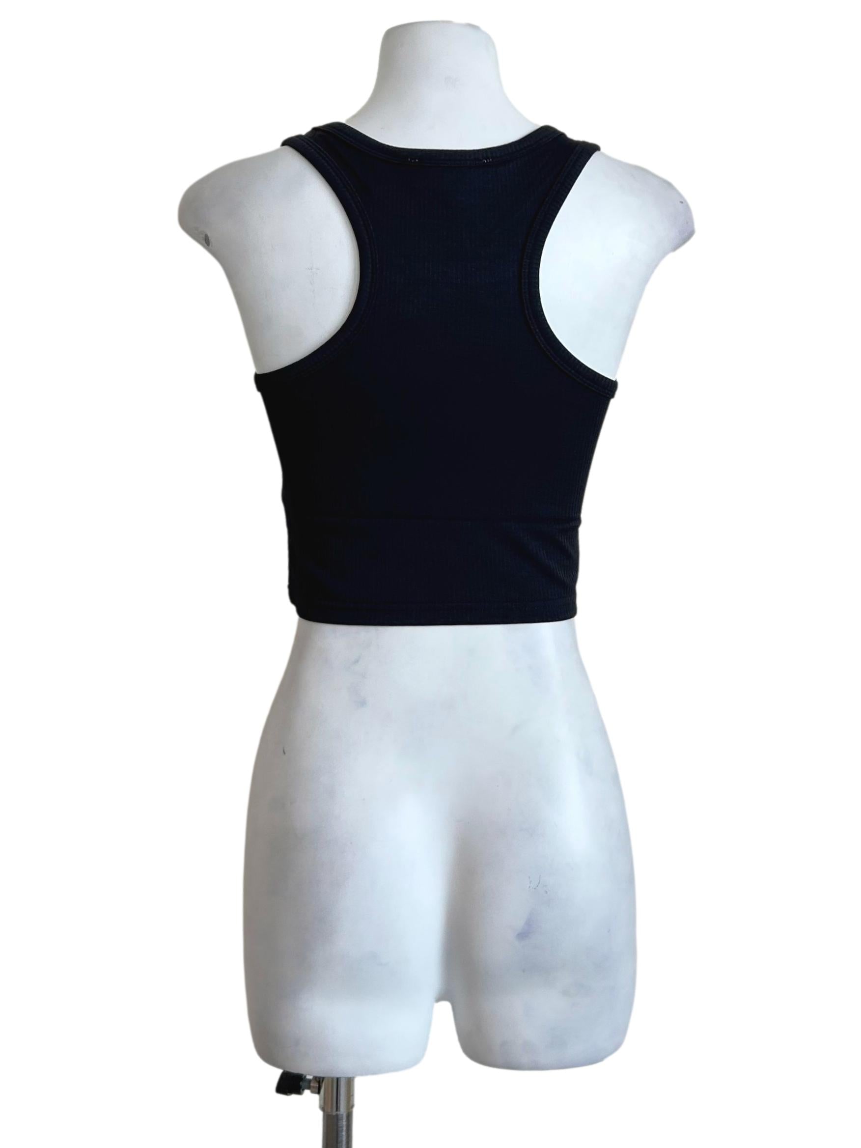 Black Ribbed Knit Tank Top