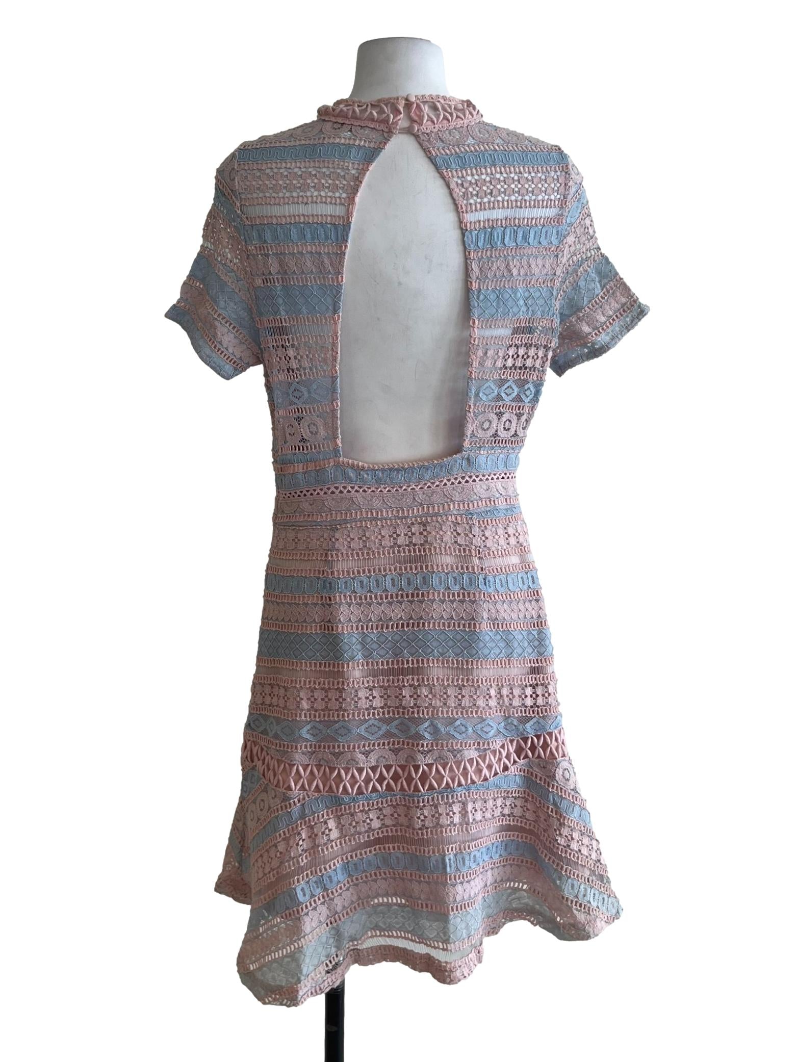 Blush Pink Lace Empire Dress