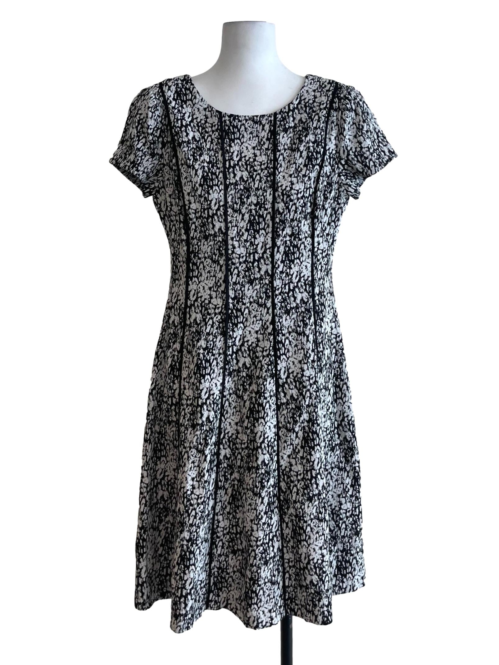 Black Jewel Neckline Empire Dress
