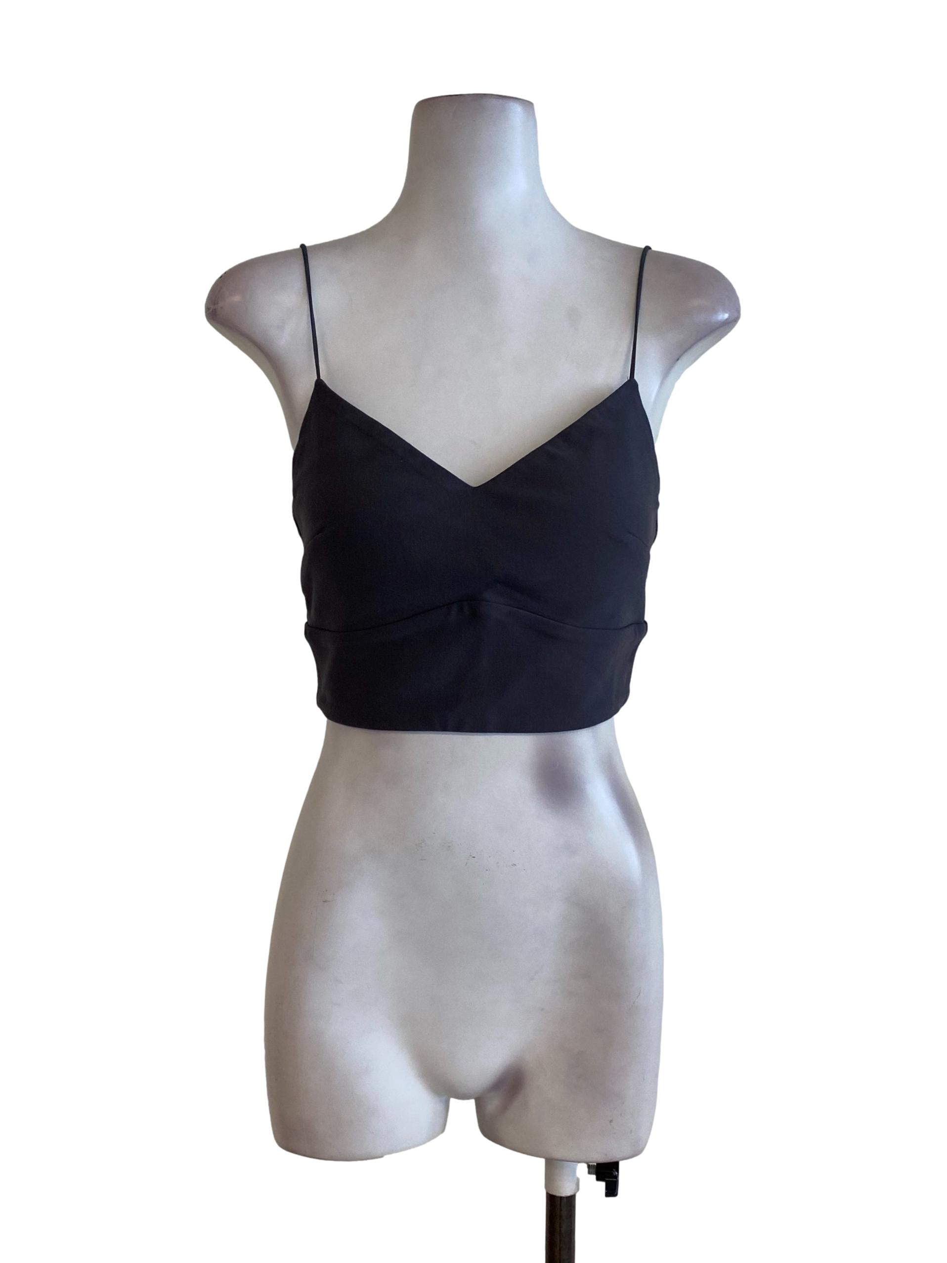 Black Fishtail Top