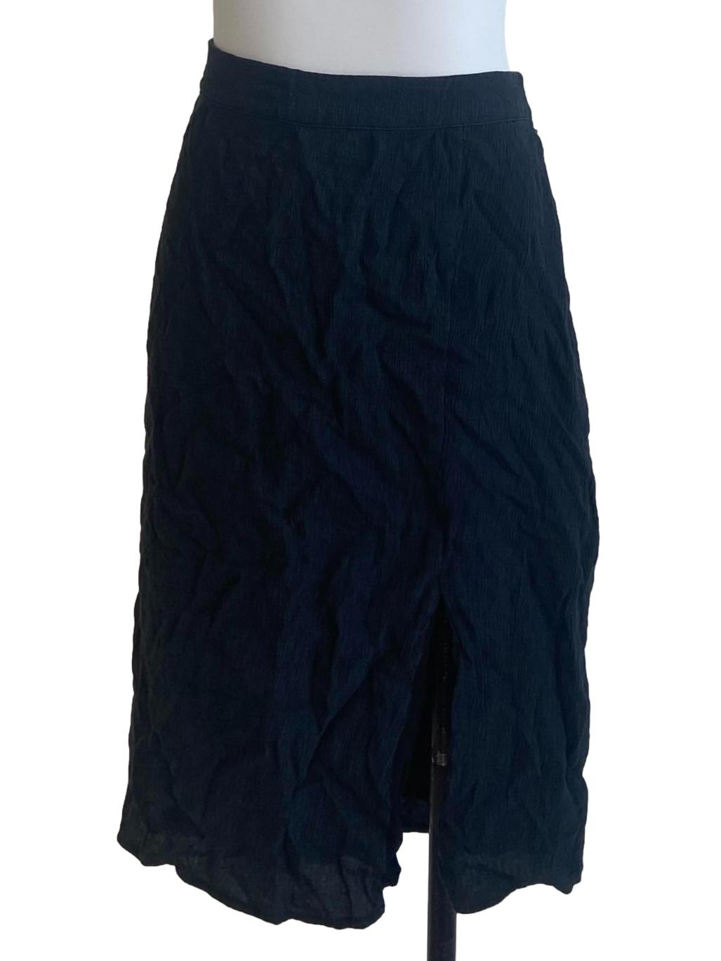 Shadow Grey Slit Highwaist Skirts