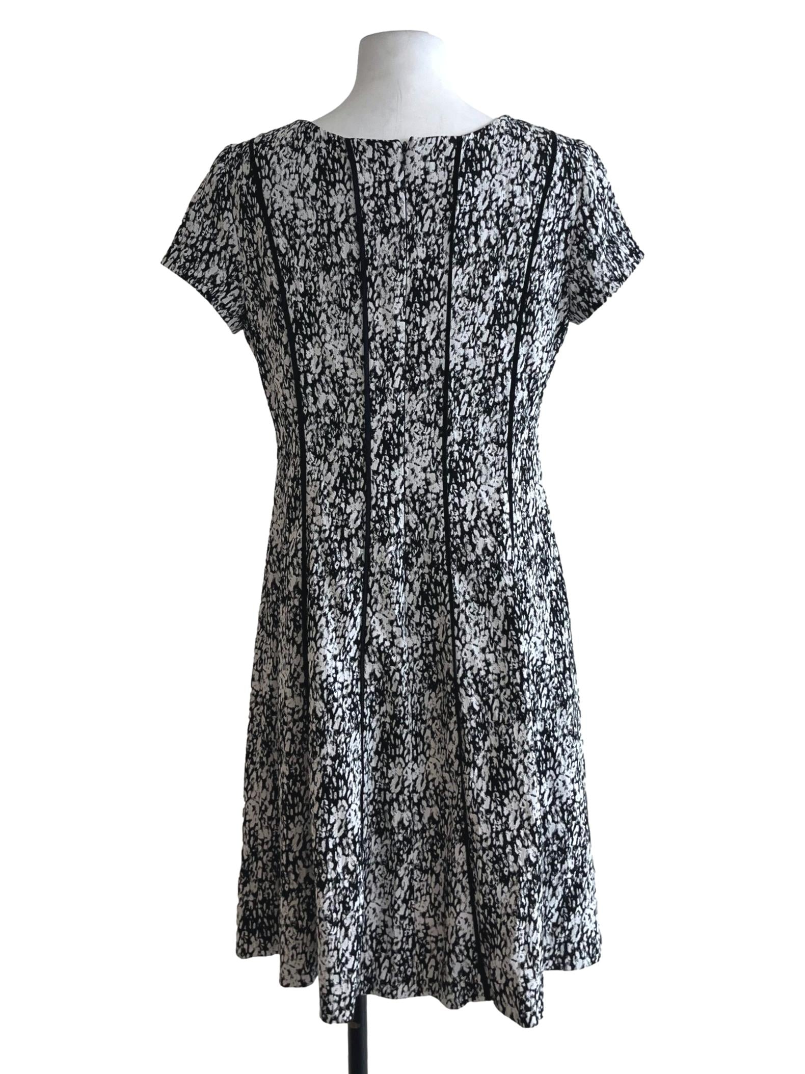 Black Jewel Neckline Empire Dress