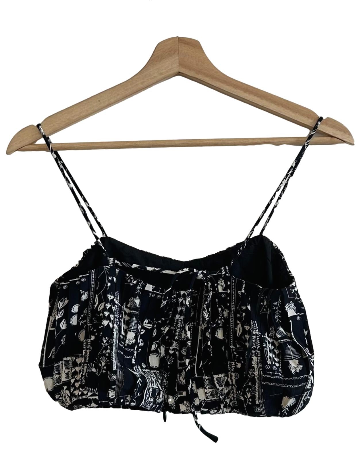 Black White Graphic Print Cami