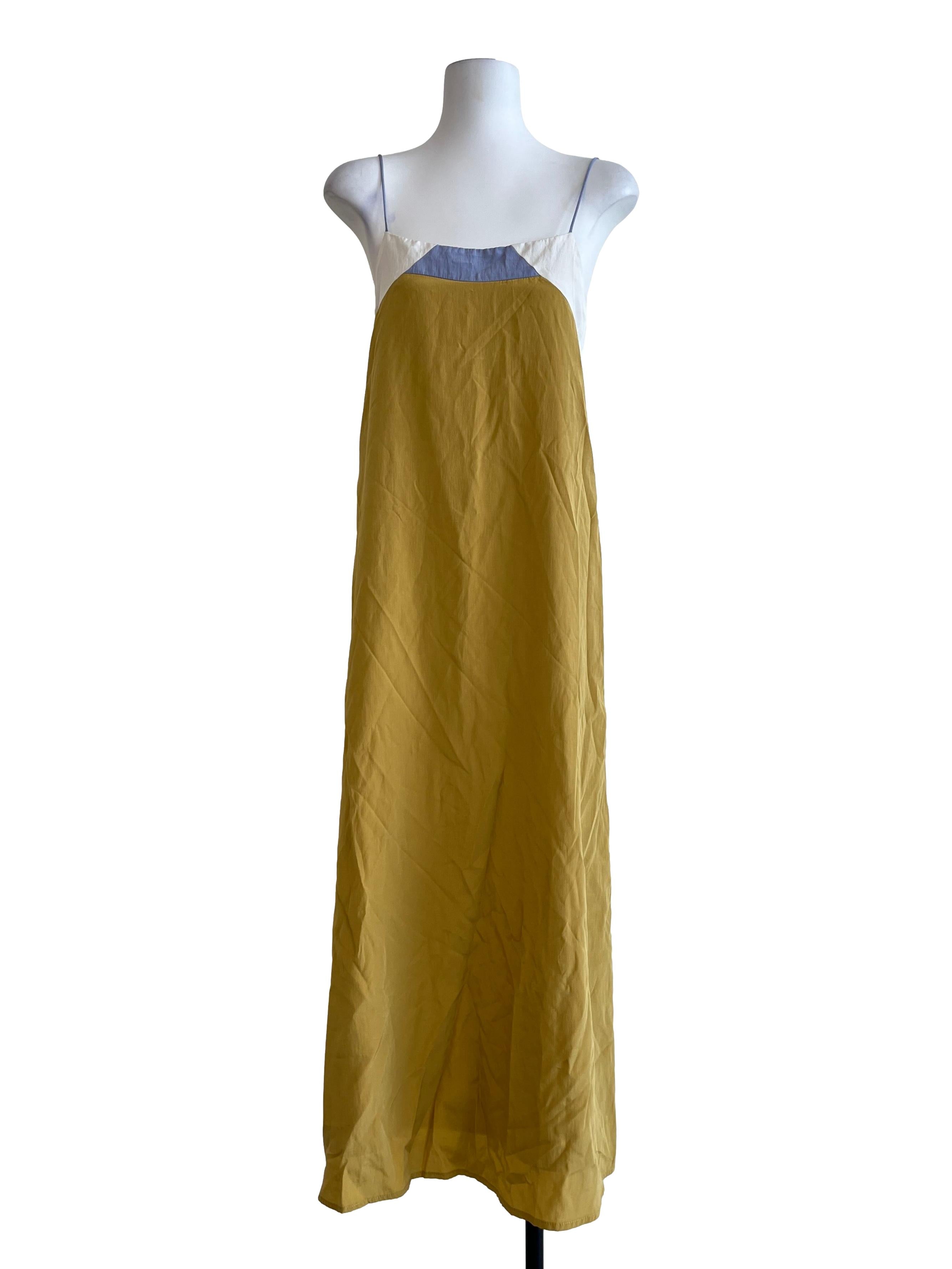 Pineapple Yellow Spaghetti Strap Slip Dress