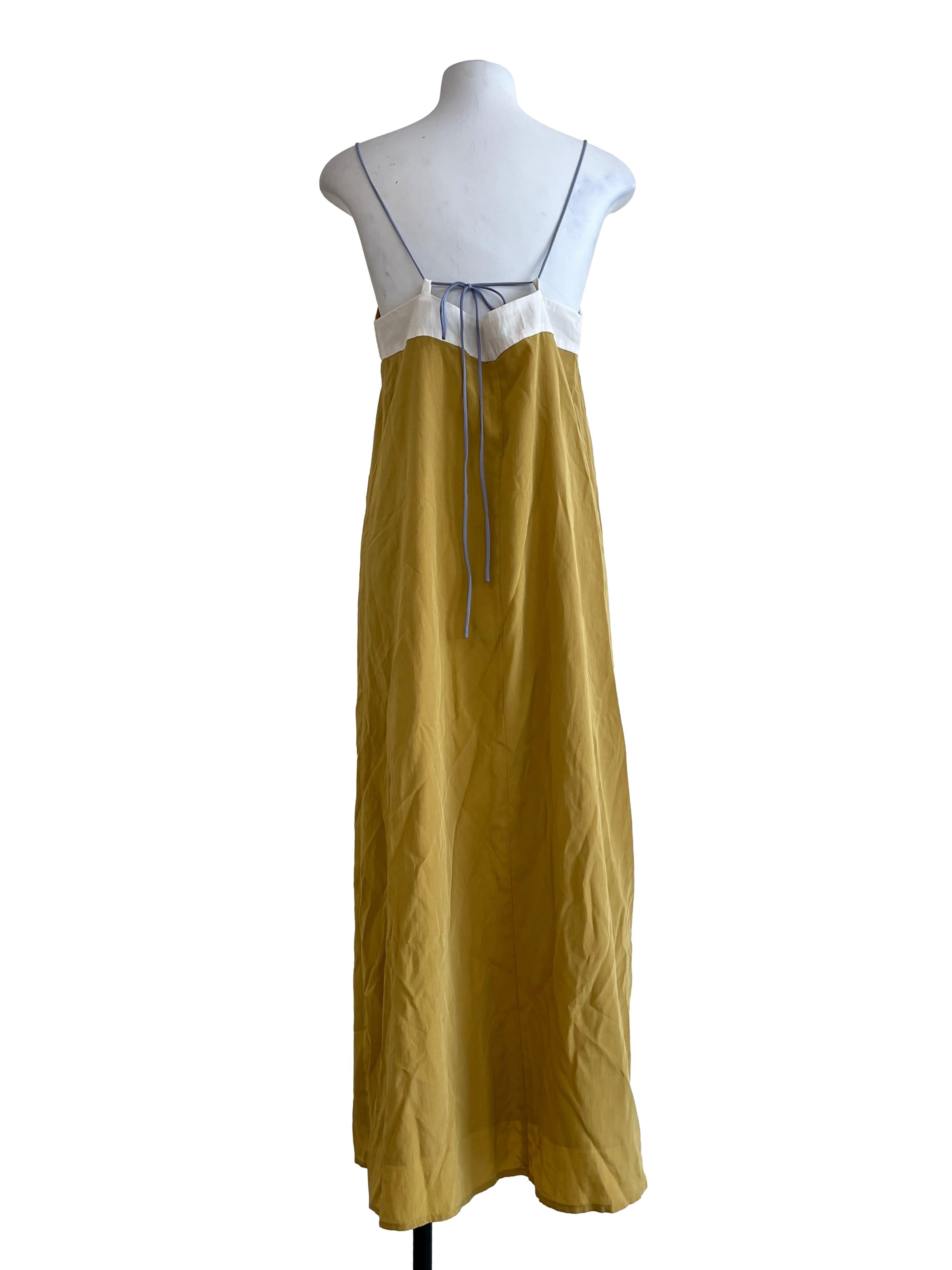 Pineapple Yellow Spaghetti Strap Slip Dress