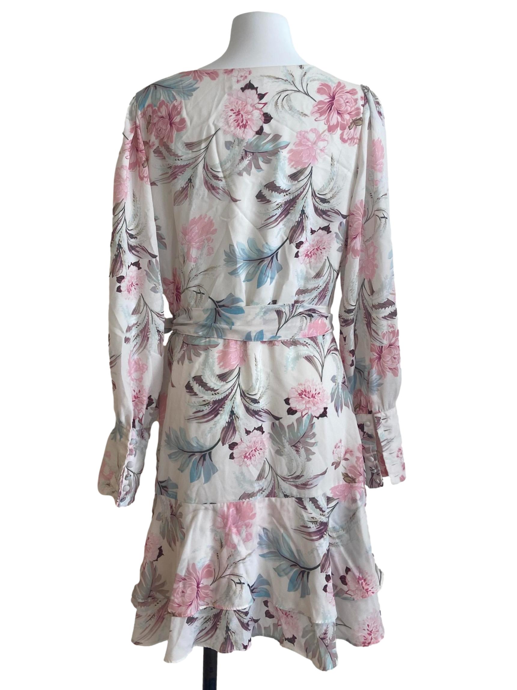Alabaster & Pink Floral Layered Dress