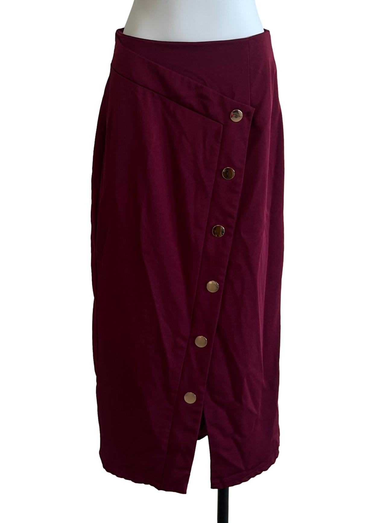 Jam Purple Button Skirt