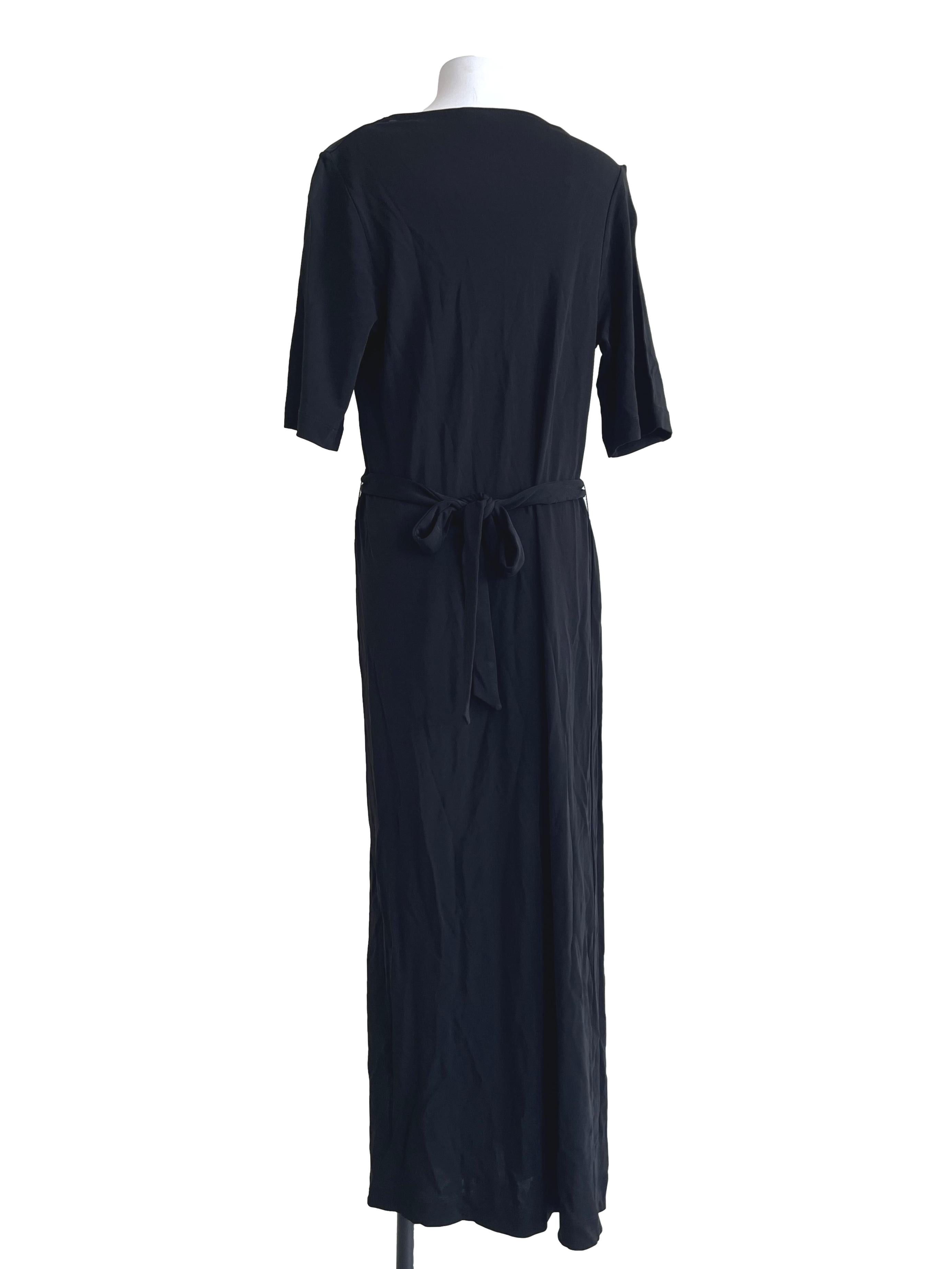 Pitch Black Cowl Neck Dress