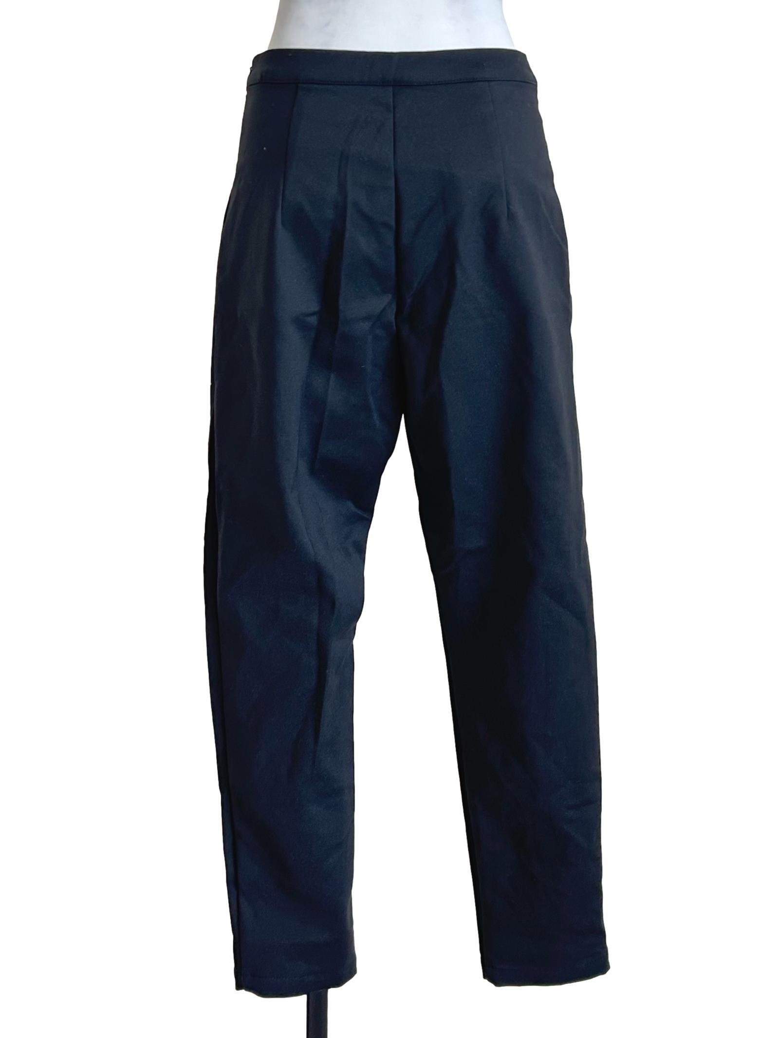 Black High Waisted Tapered Pants
