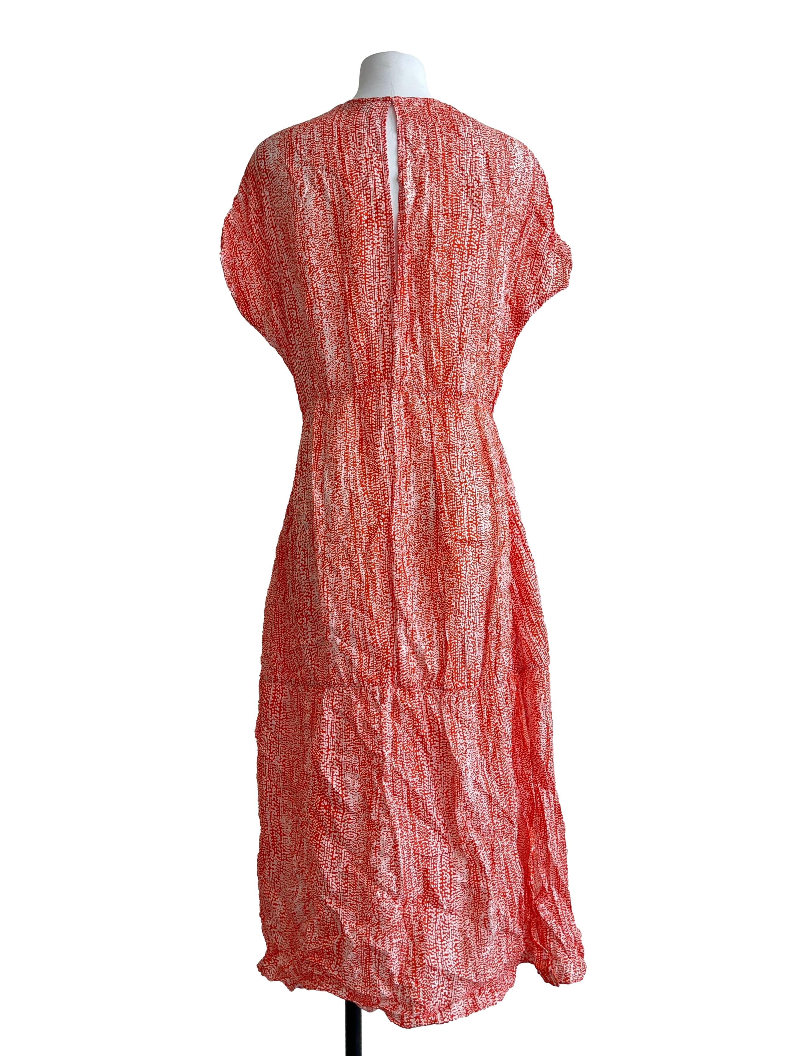 Neon Orange Halter Slip Dress