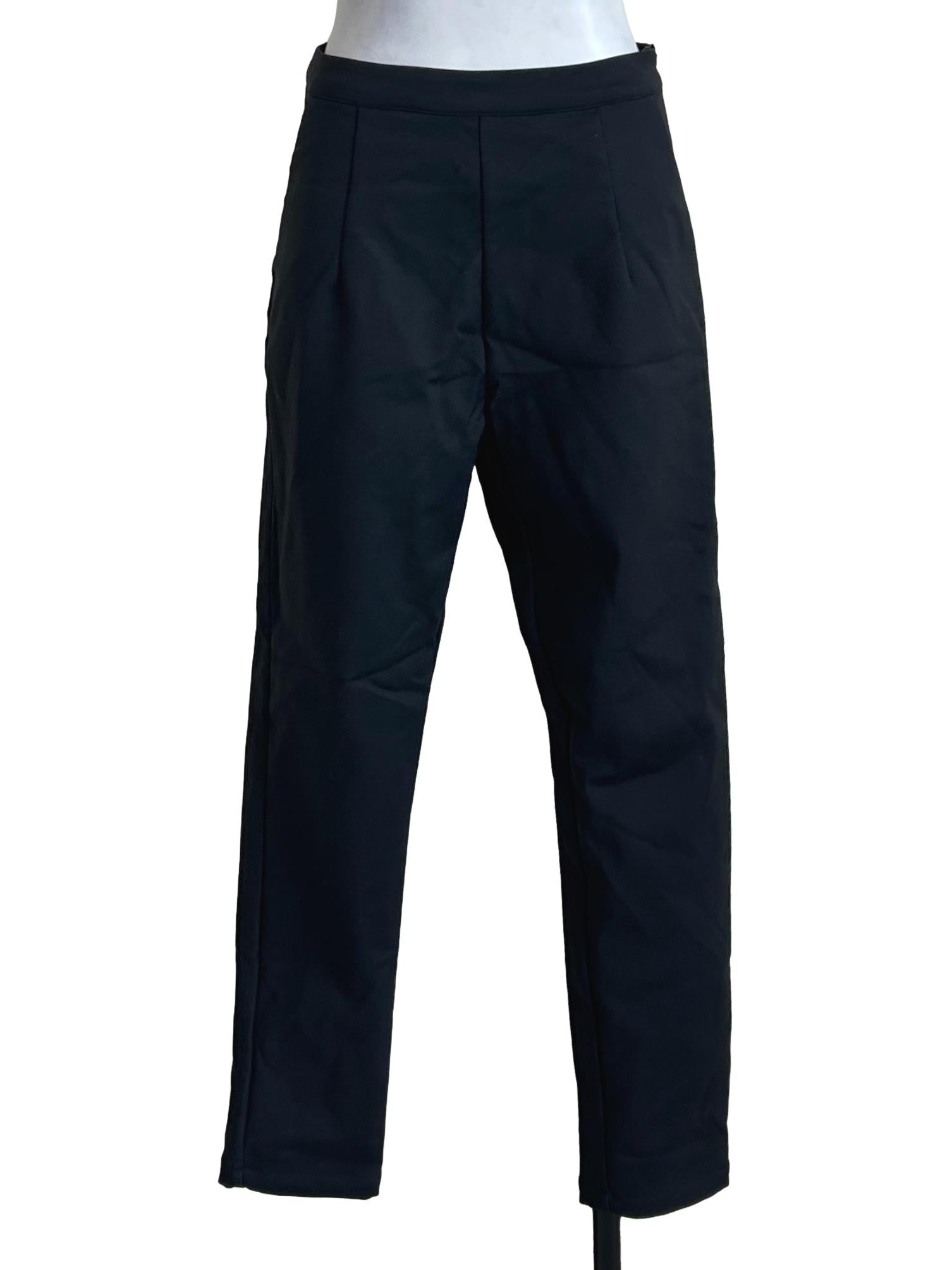 Black High Waisted Tapered Pants