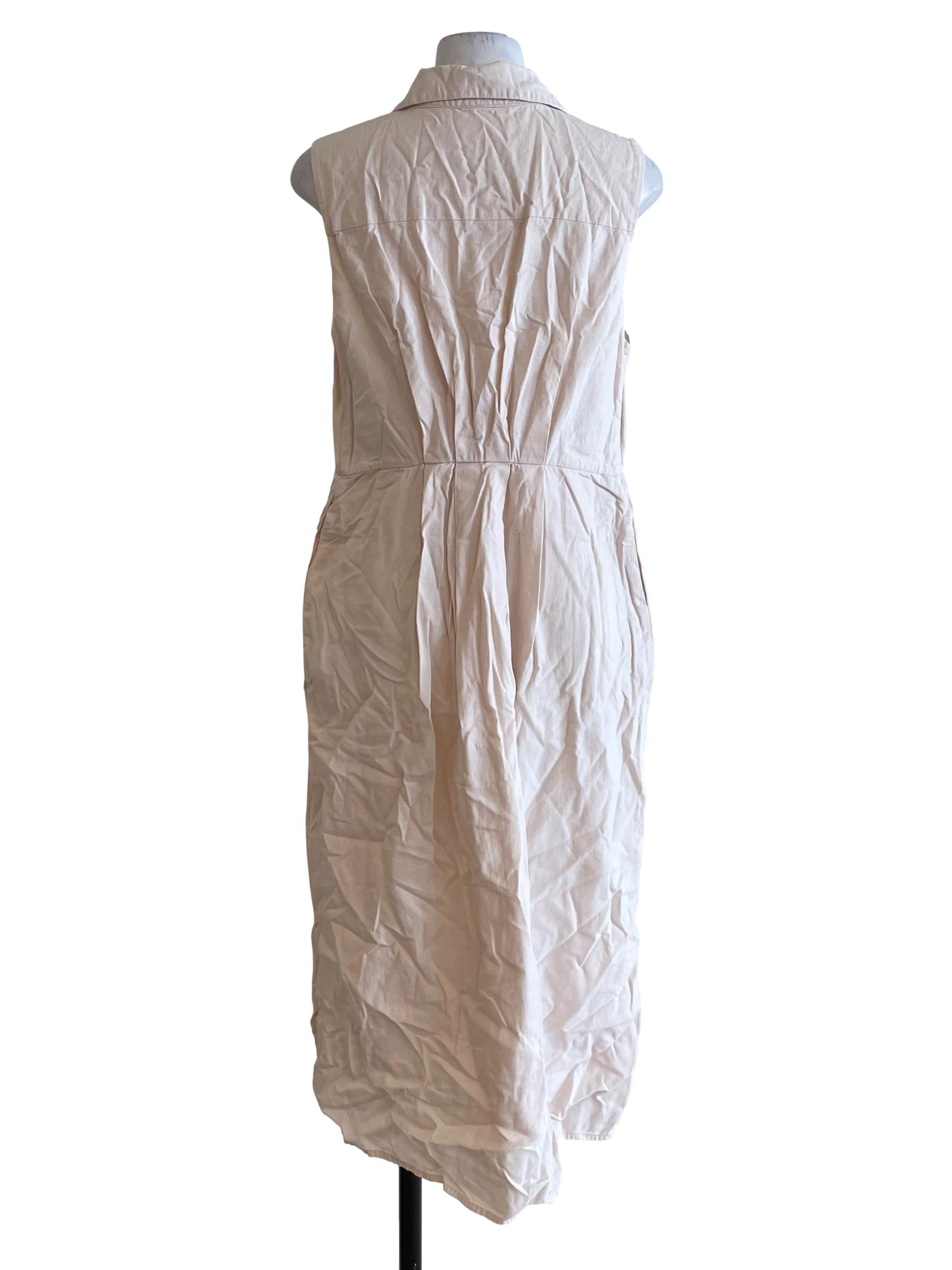 Pale Pink Button Up Shirt Dress OSN