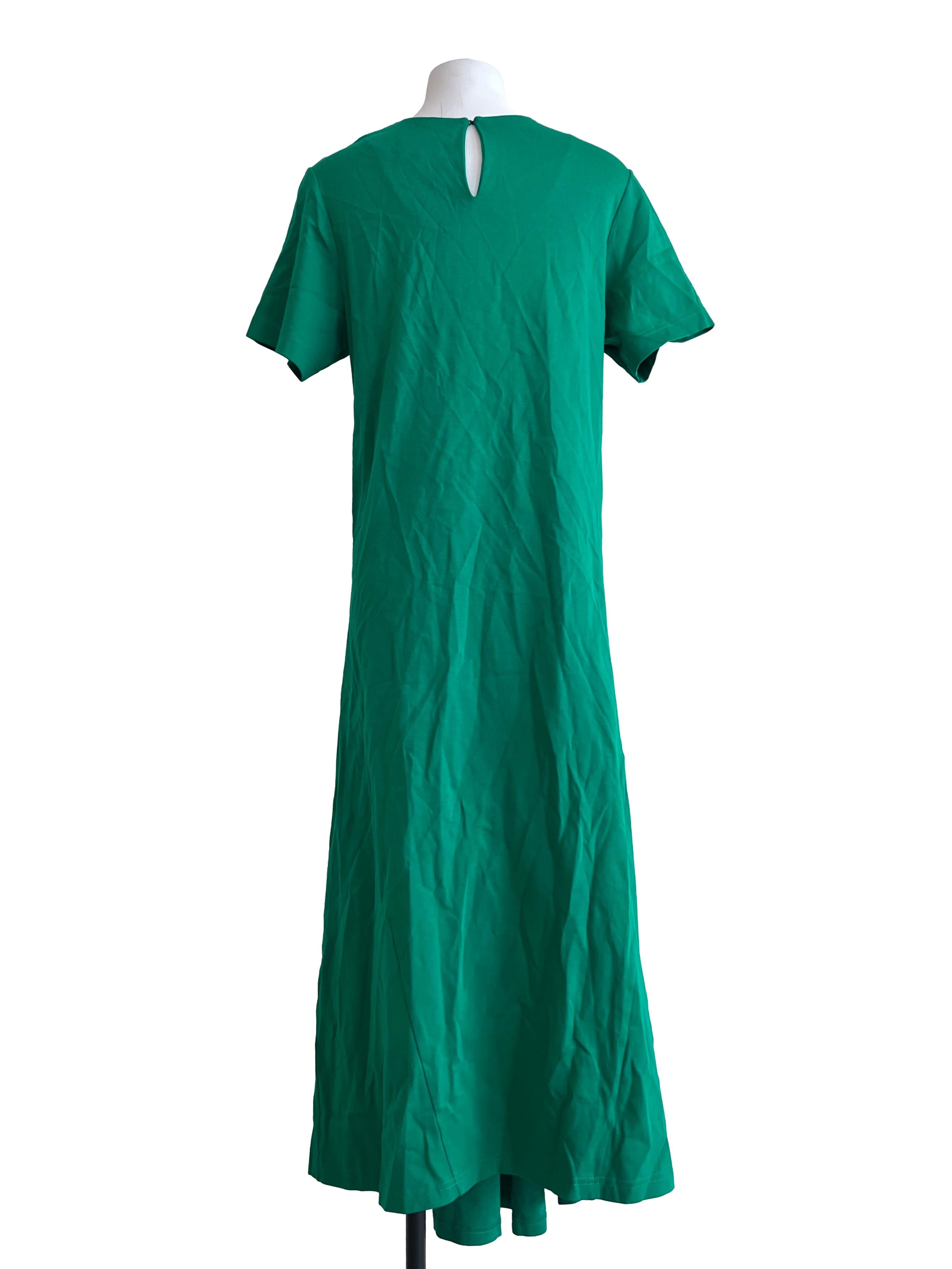 Clover Green Ruched Short Sleeve Shift Dress