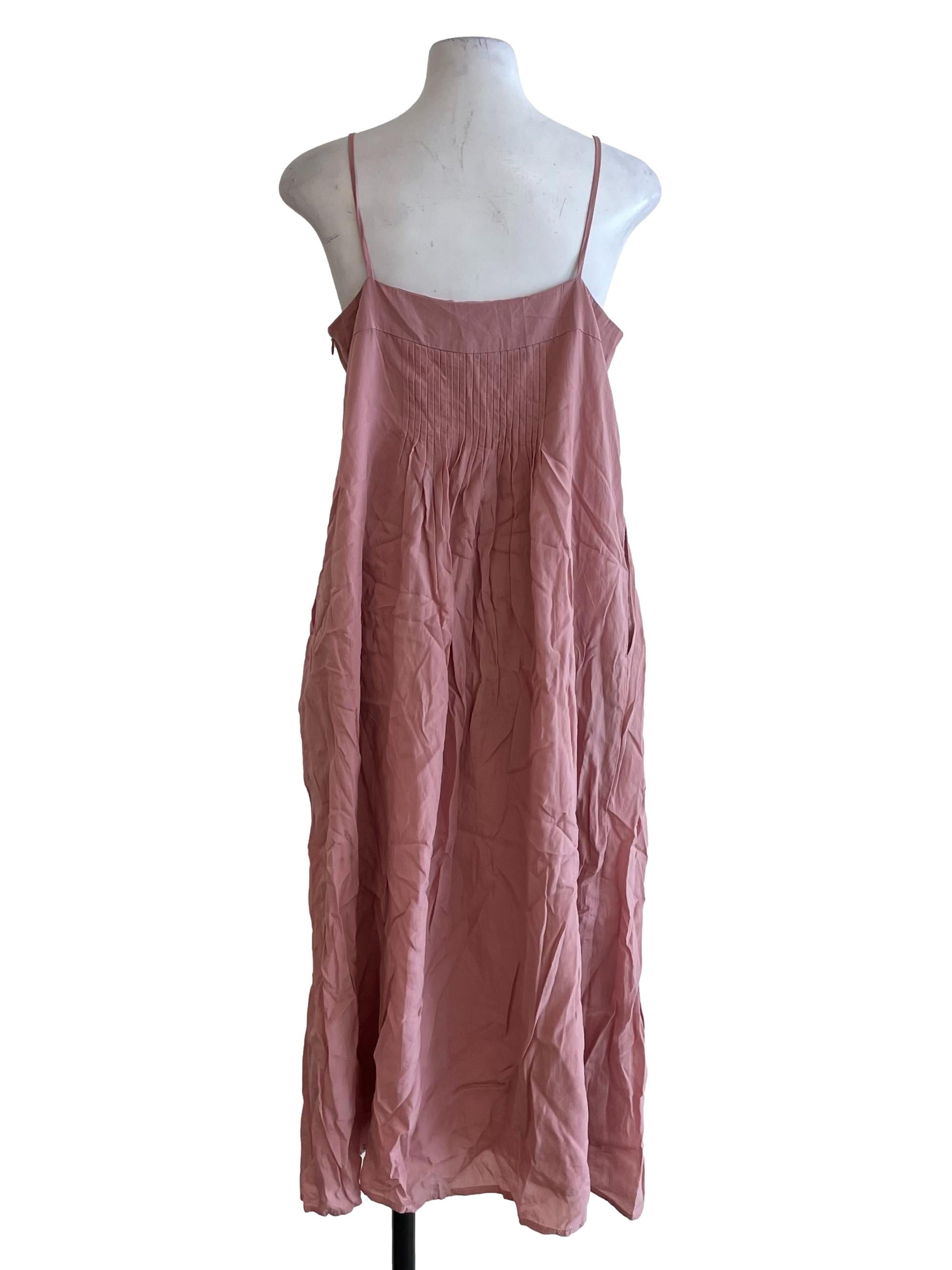 Dusty Rose Pleated Cami Dress OSN