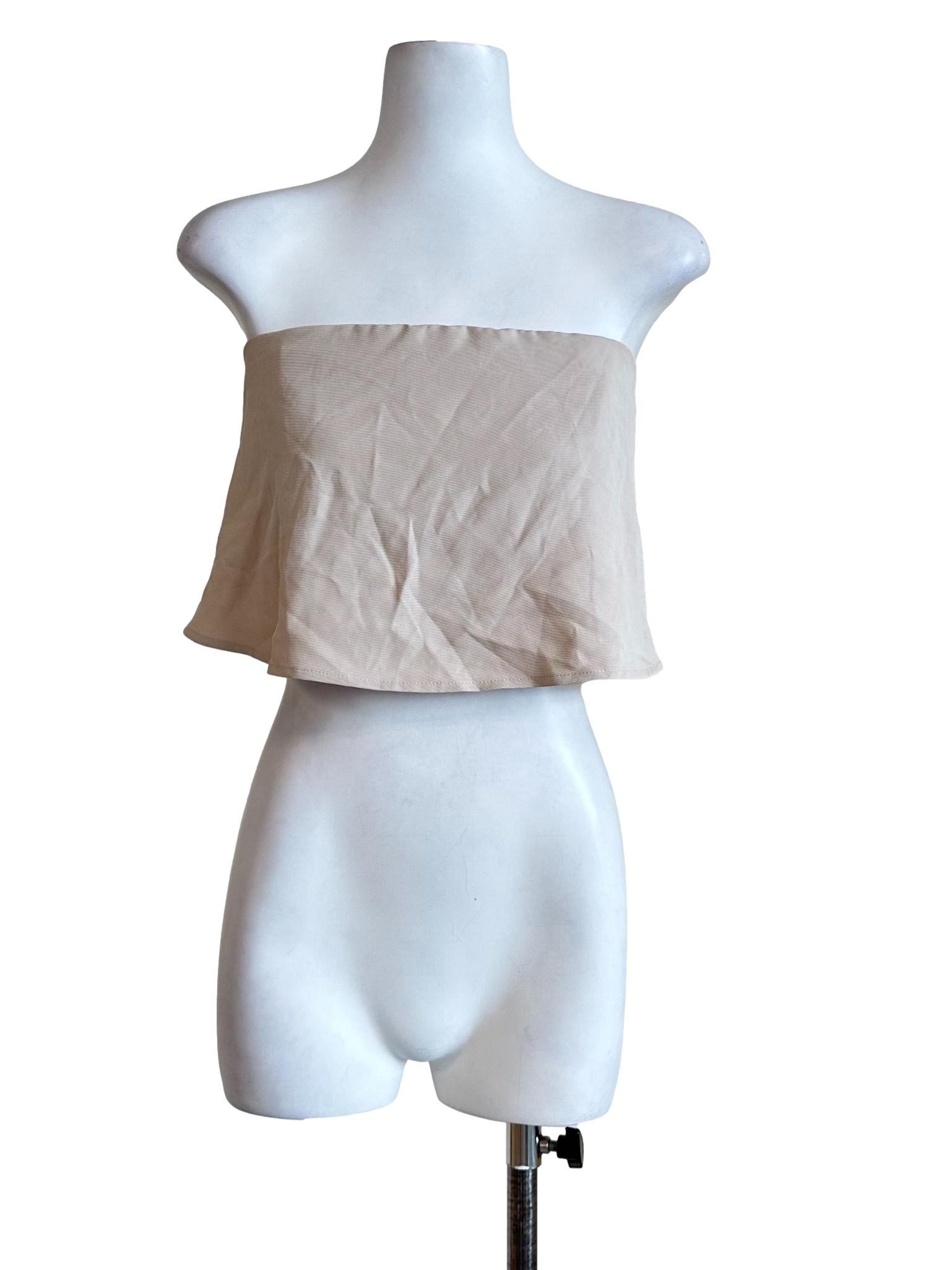 Beige Plain Tube Top