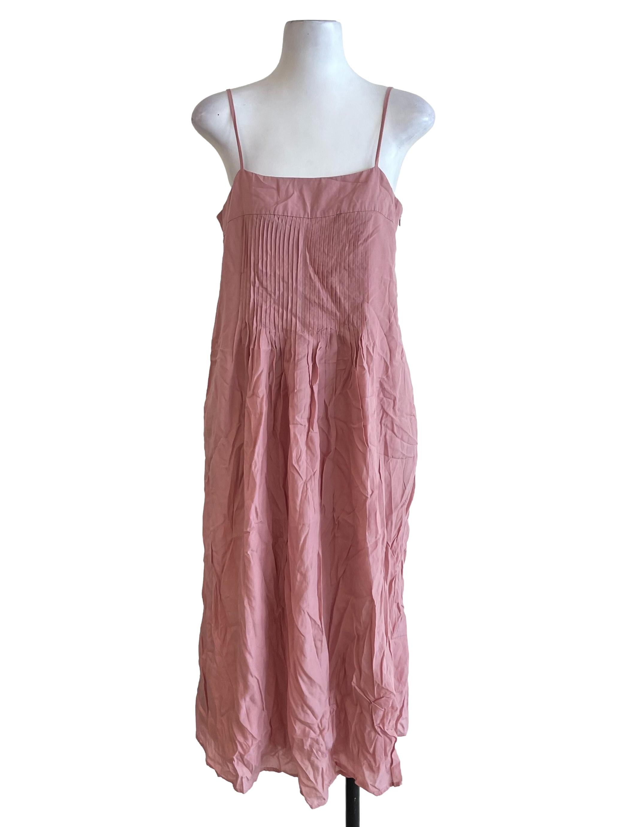 Dusty Rose Pleated Cami Dress OSN