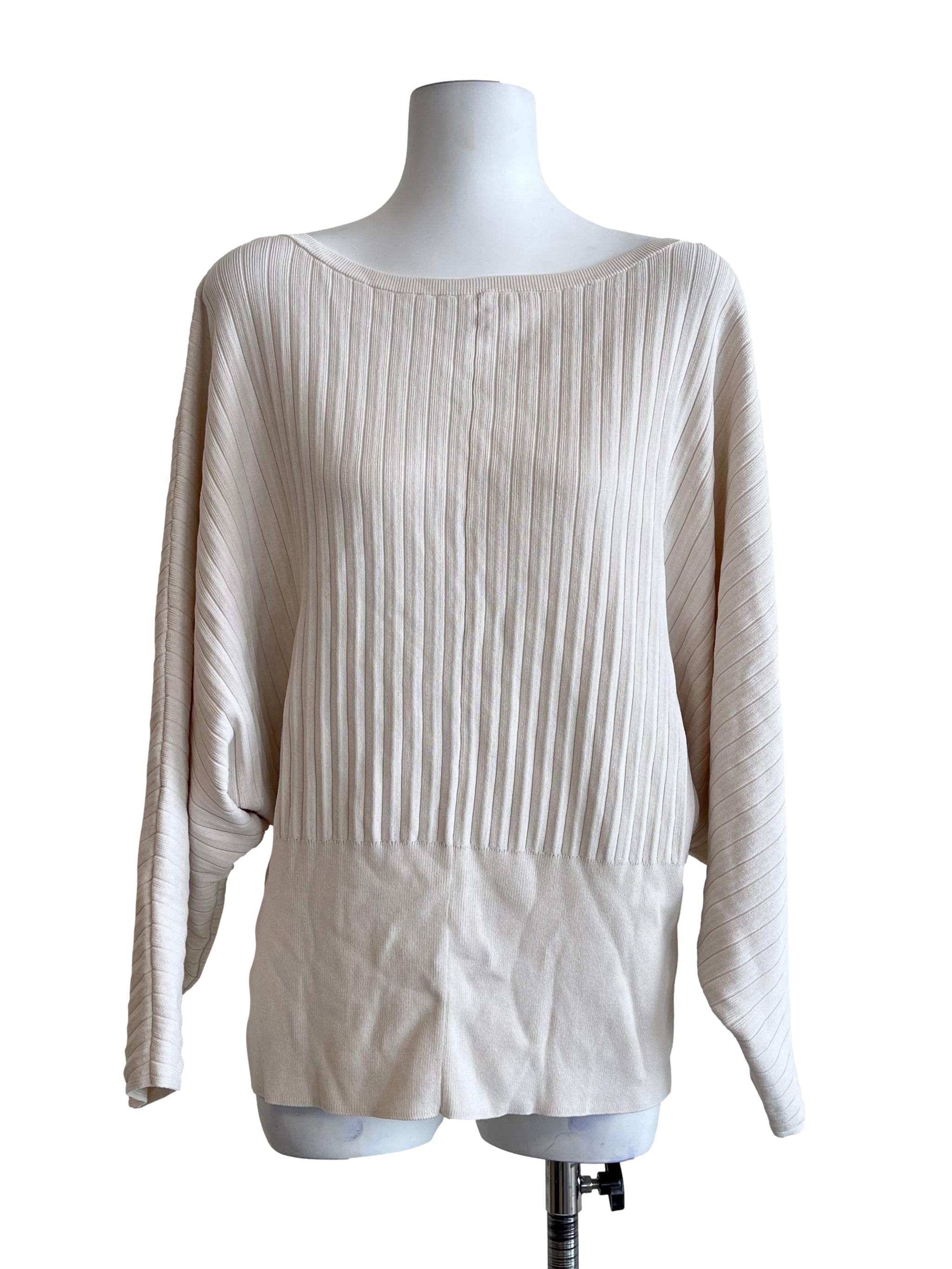 Ivory White Halter Long Sleeve Top