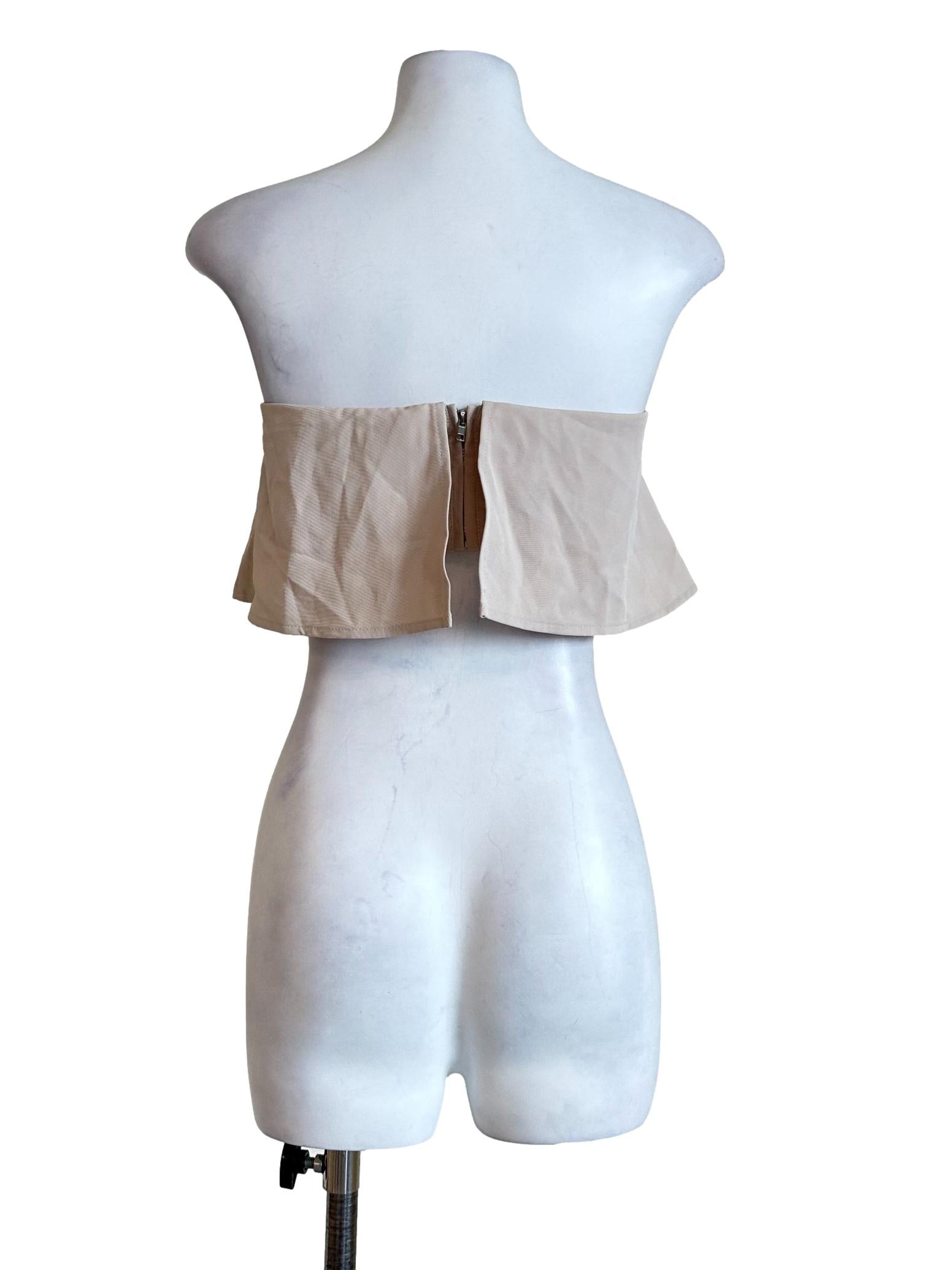 Beige Plain Tube Top