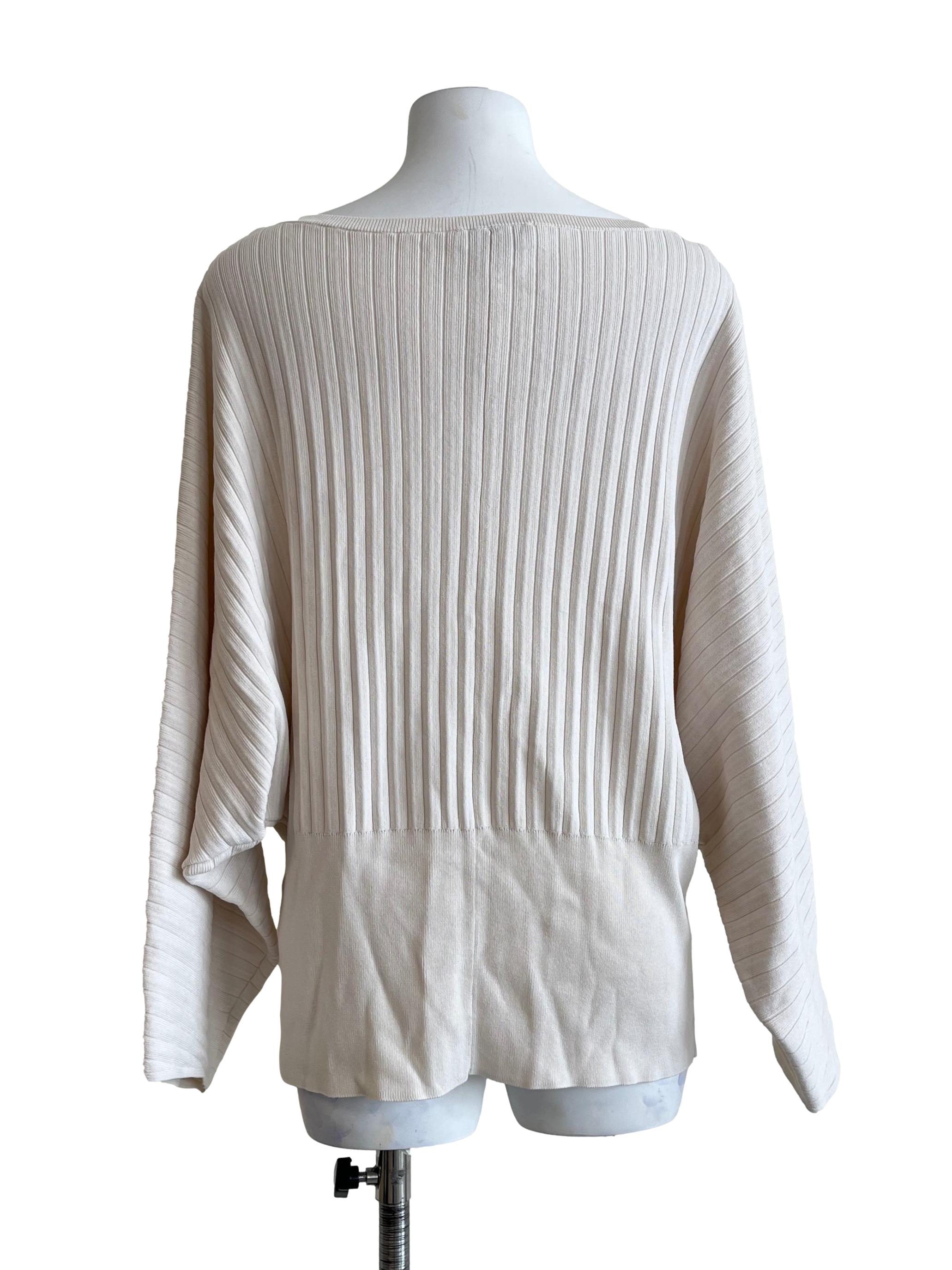 Ivory White Halter Long Sleeve Top