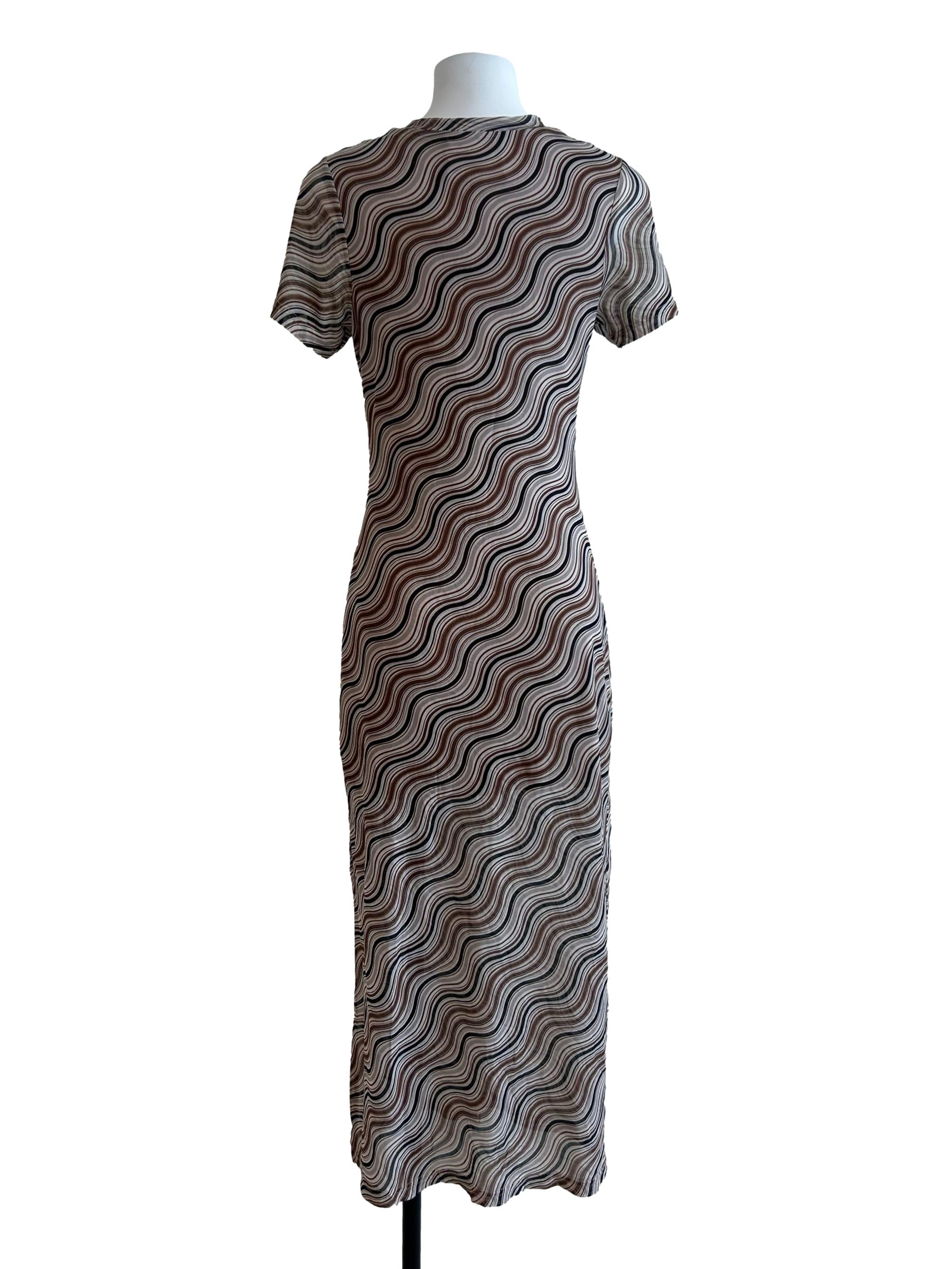 Multicolor Psychedelic Print Mesh Dress