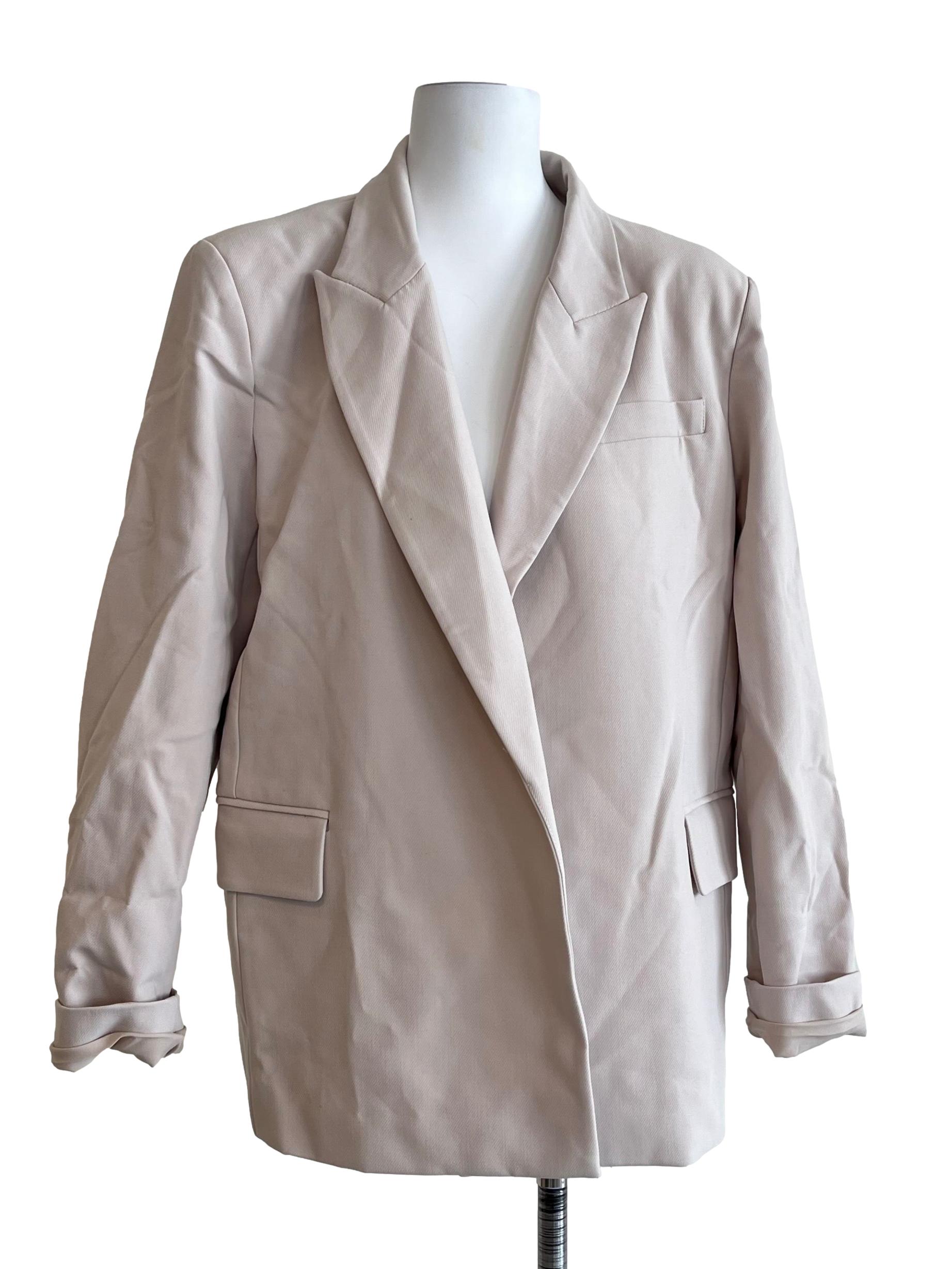 Beige Boxy Oversized Blazer OSN