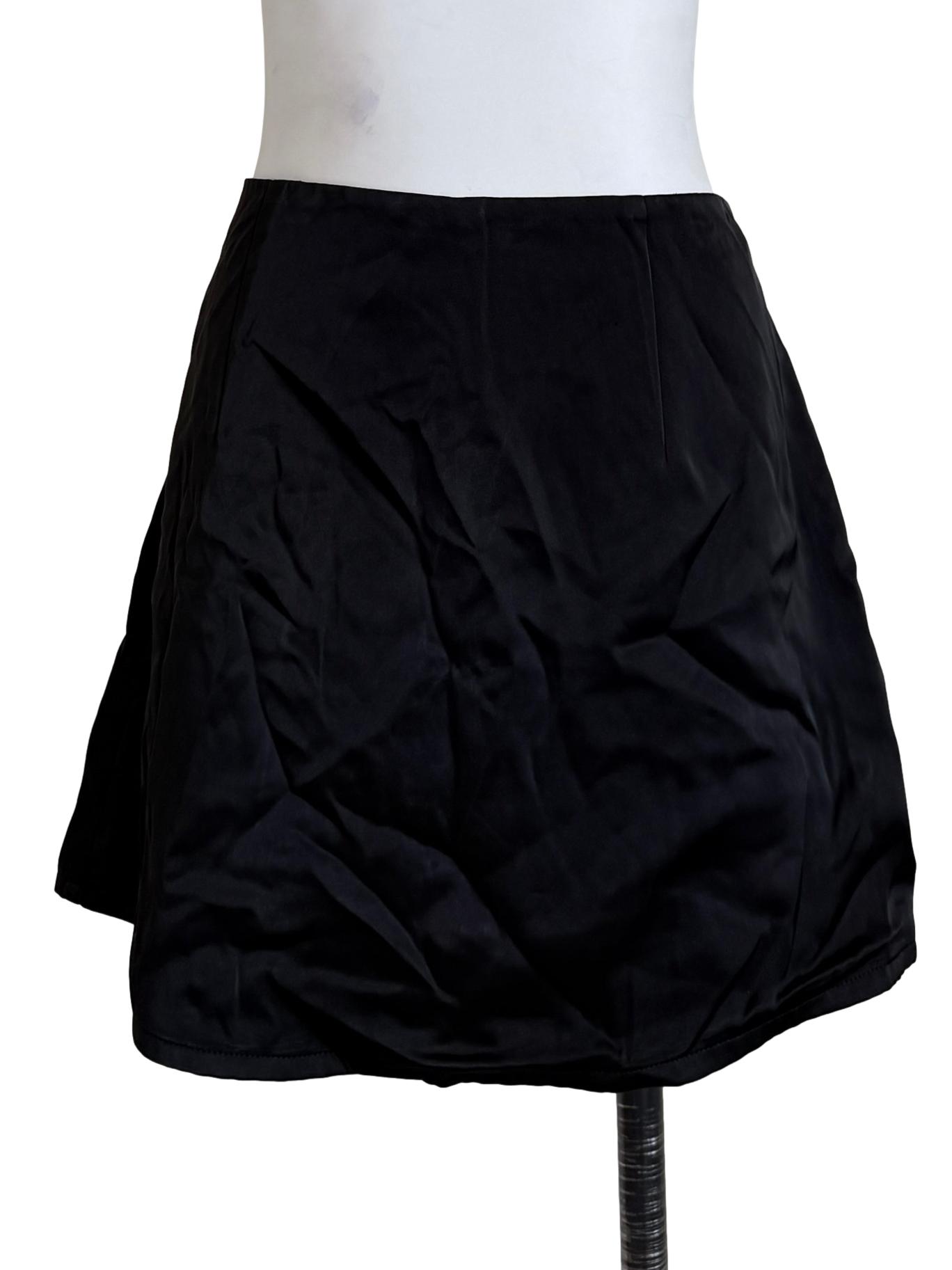 Black Satin Skirt