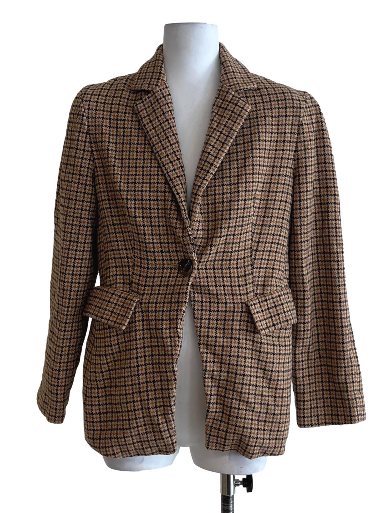 Tortilla Brown Nailshead Single-Breasted Blazer