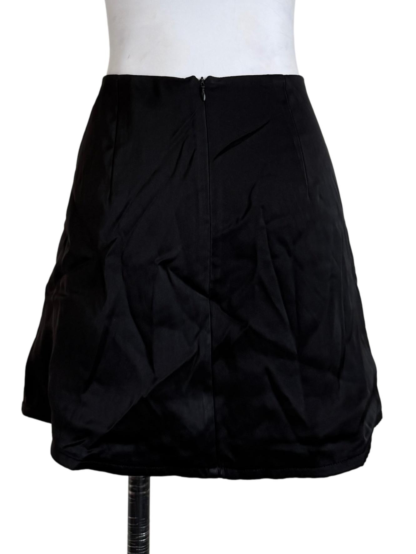 Black Satin Skirt