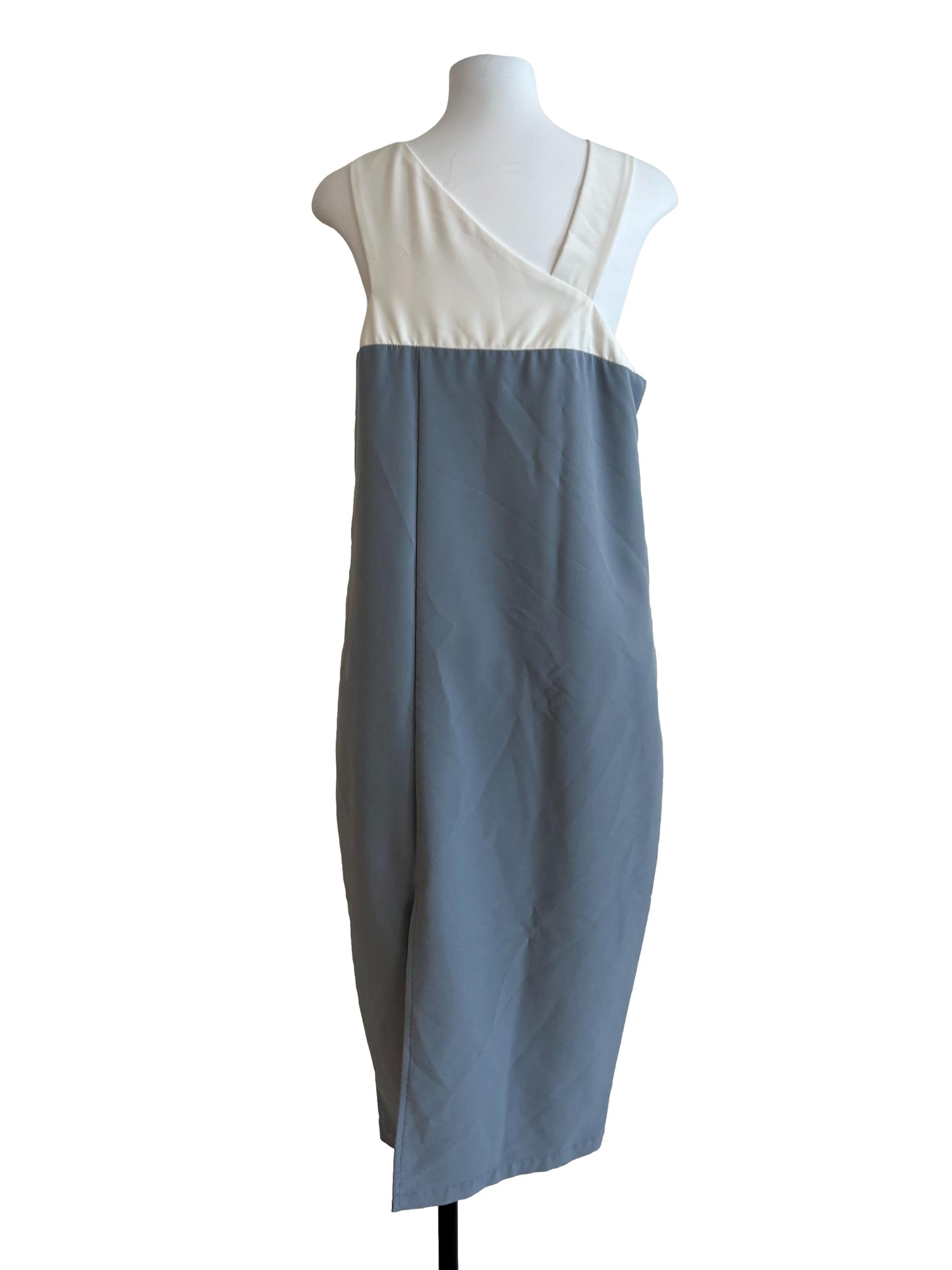 Dusty Blue Slit Dress