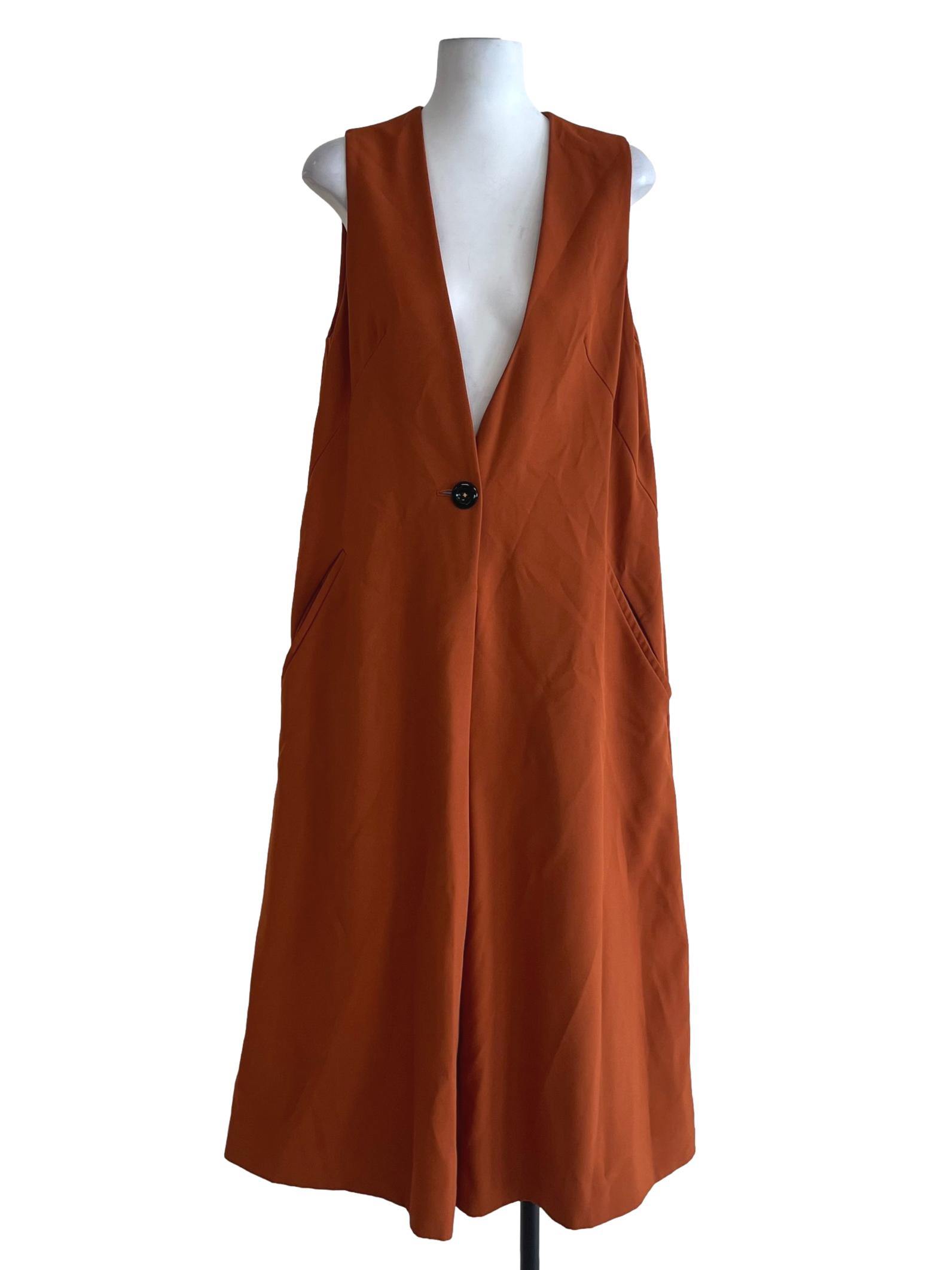 Tawny Brown V-Neckline Jumpsuit