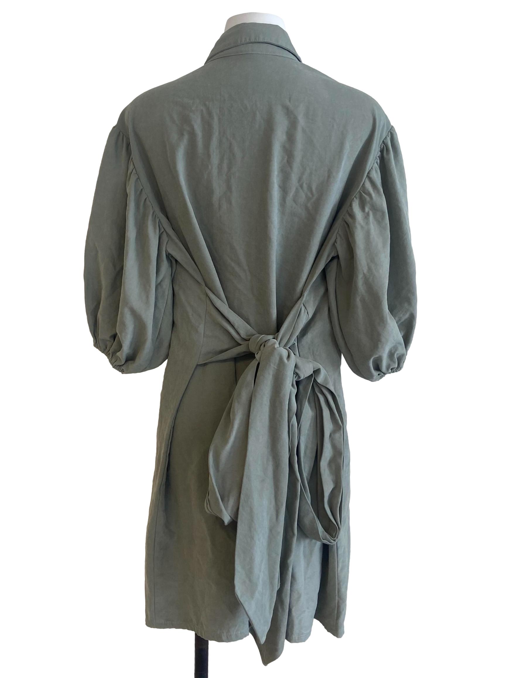 Sage Green Button Down Dress