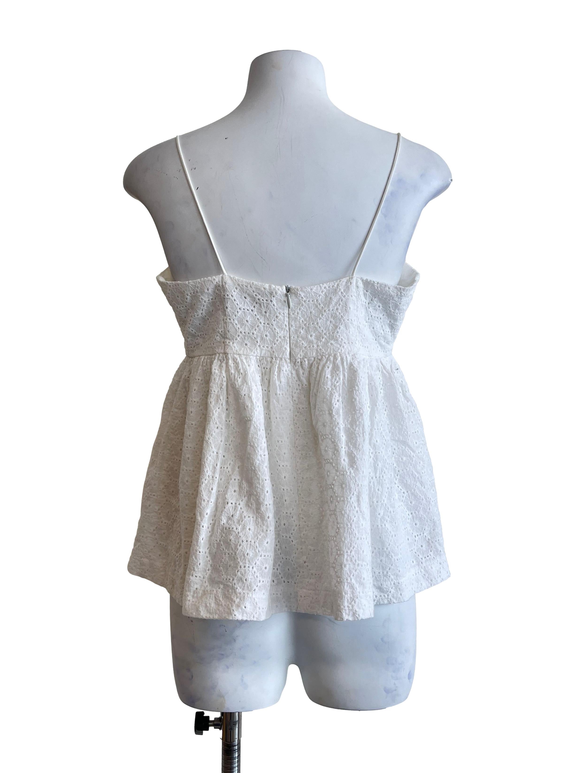 Off White Spaghetti Sleeveless Top