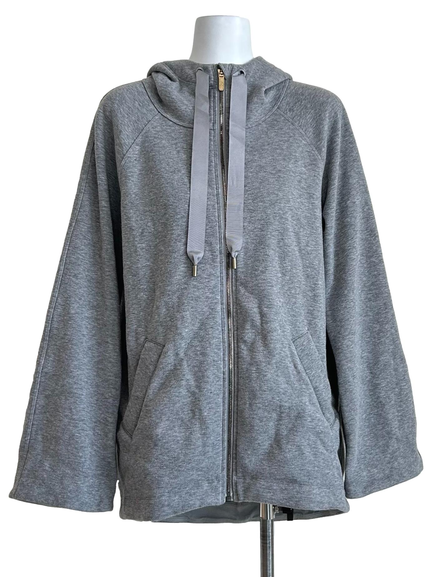 Grey Fleece Oversized Zip Hoodie