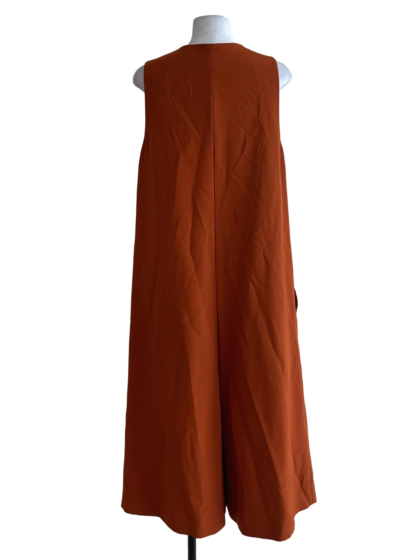 Tawny Brown V-Neckline Jumpsuit
