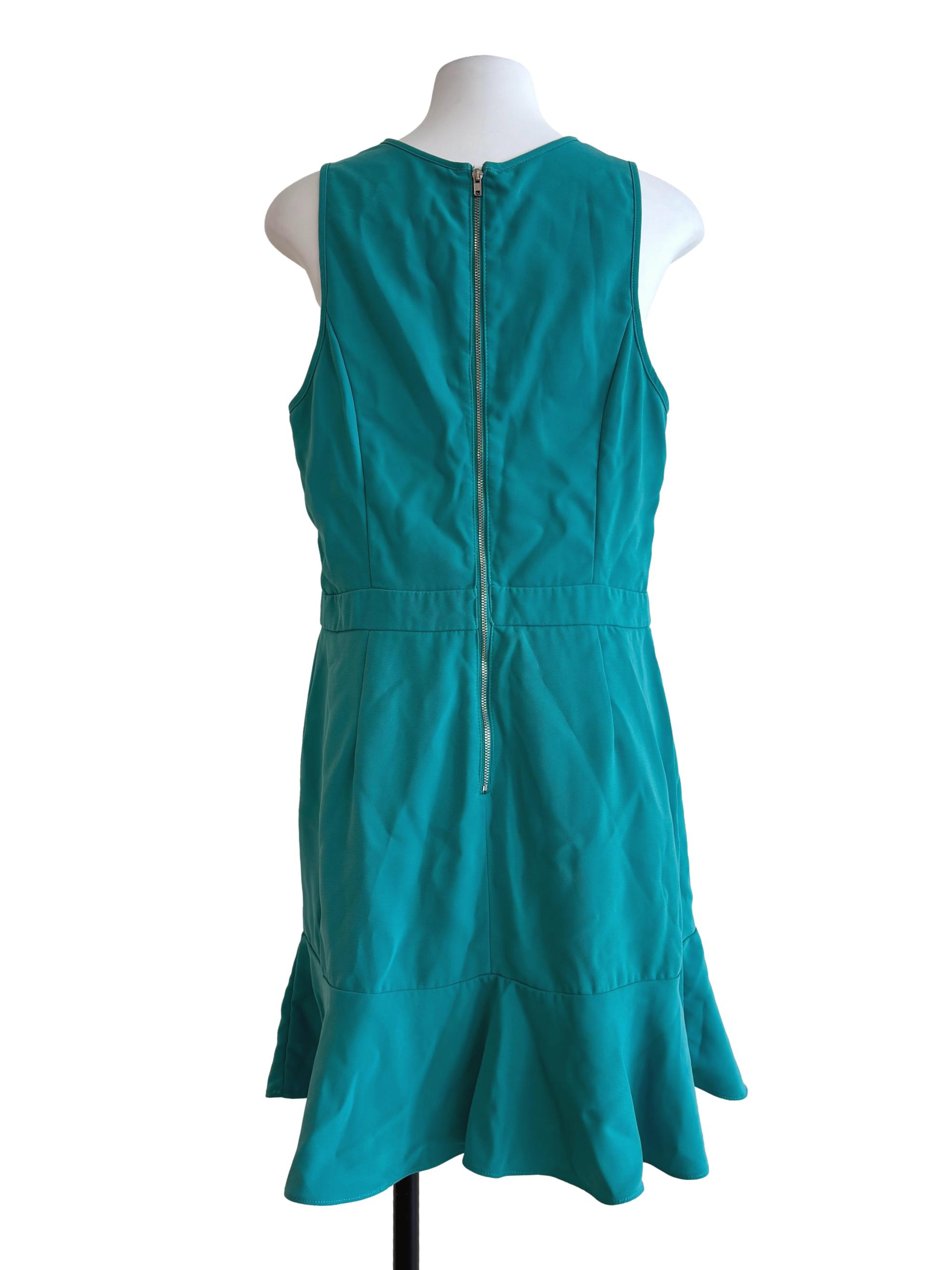Turquoise Sleeveless A-Line Dress