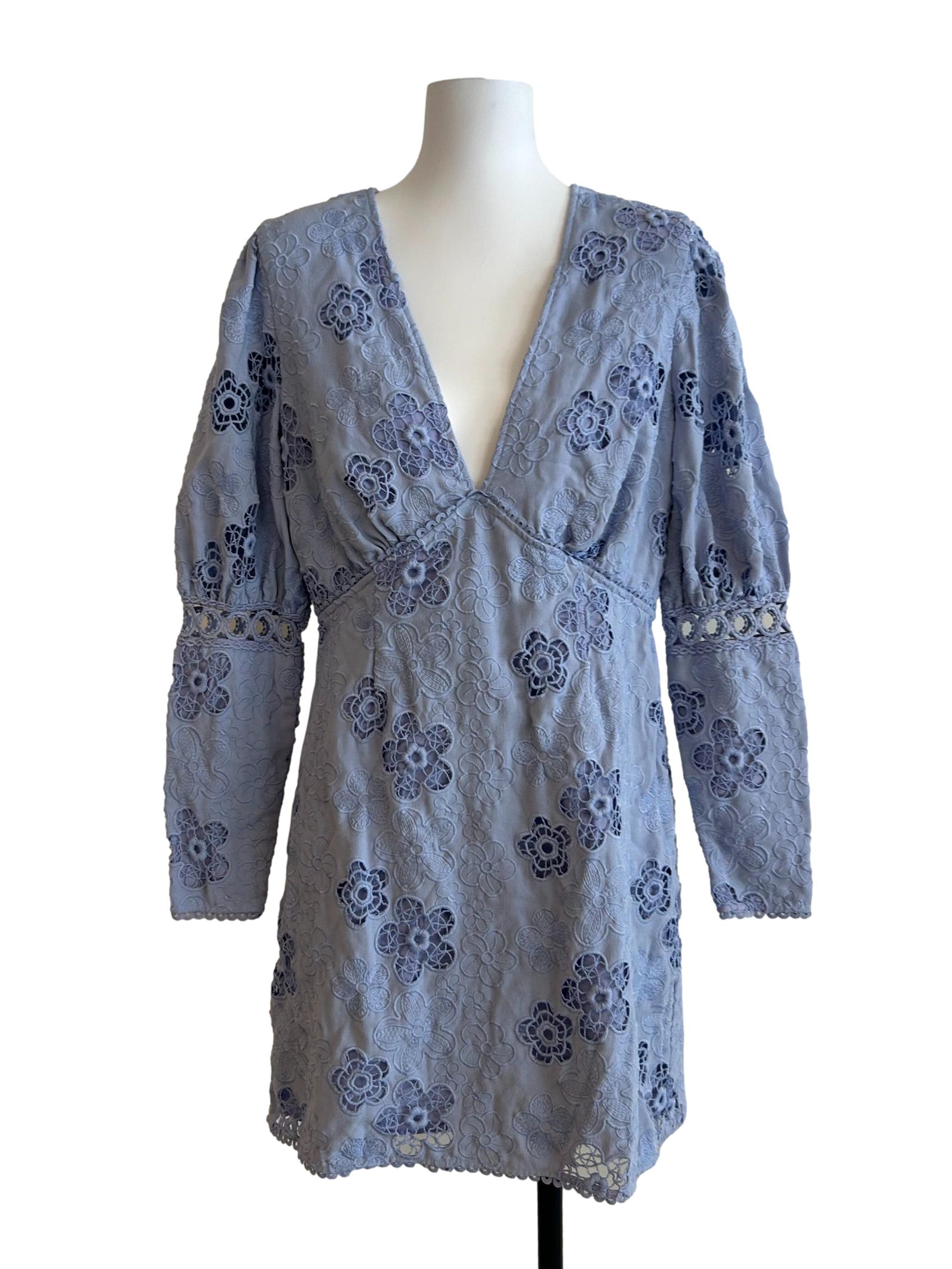 Periwinkle Blue Embroidered Dress