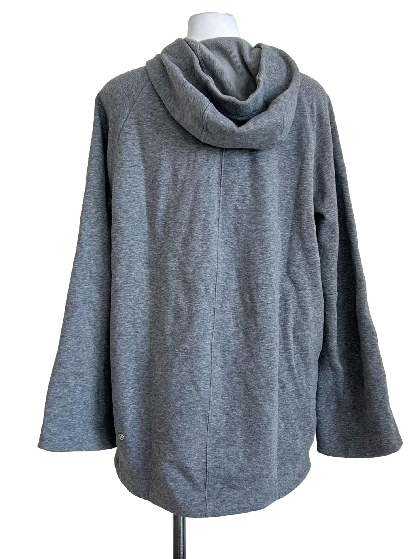 Grey Fleece Oversized Zip Hoodie
