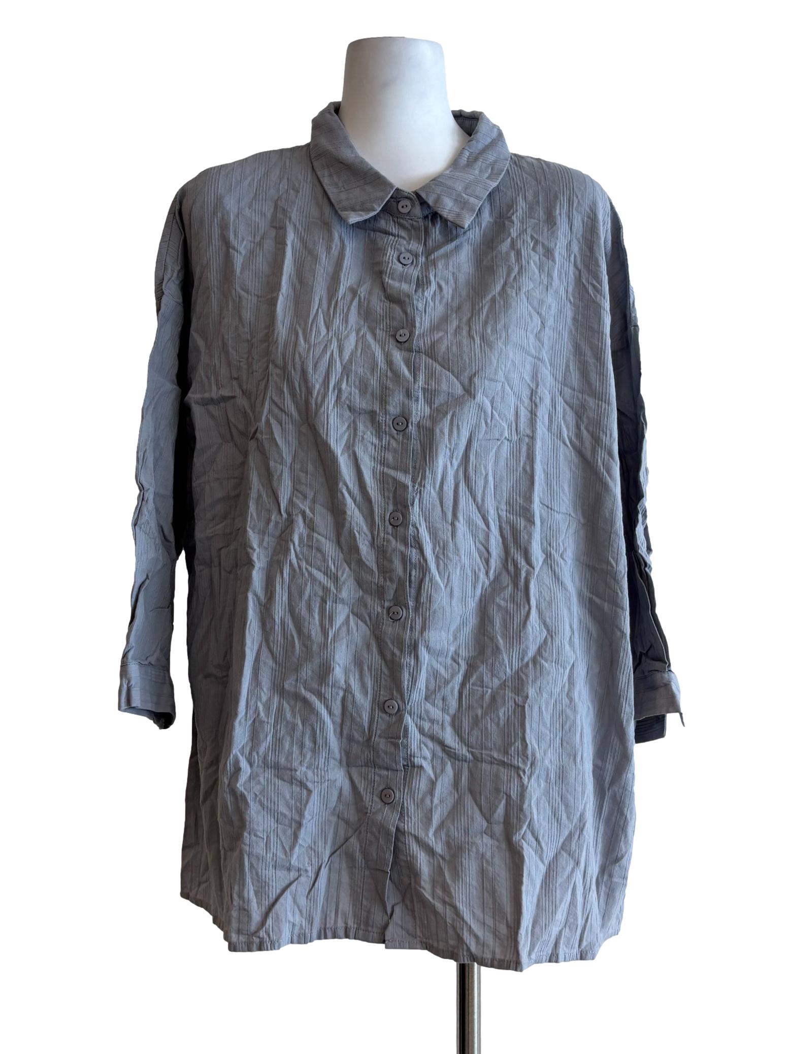Chrome Grey Collared Button Shirt