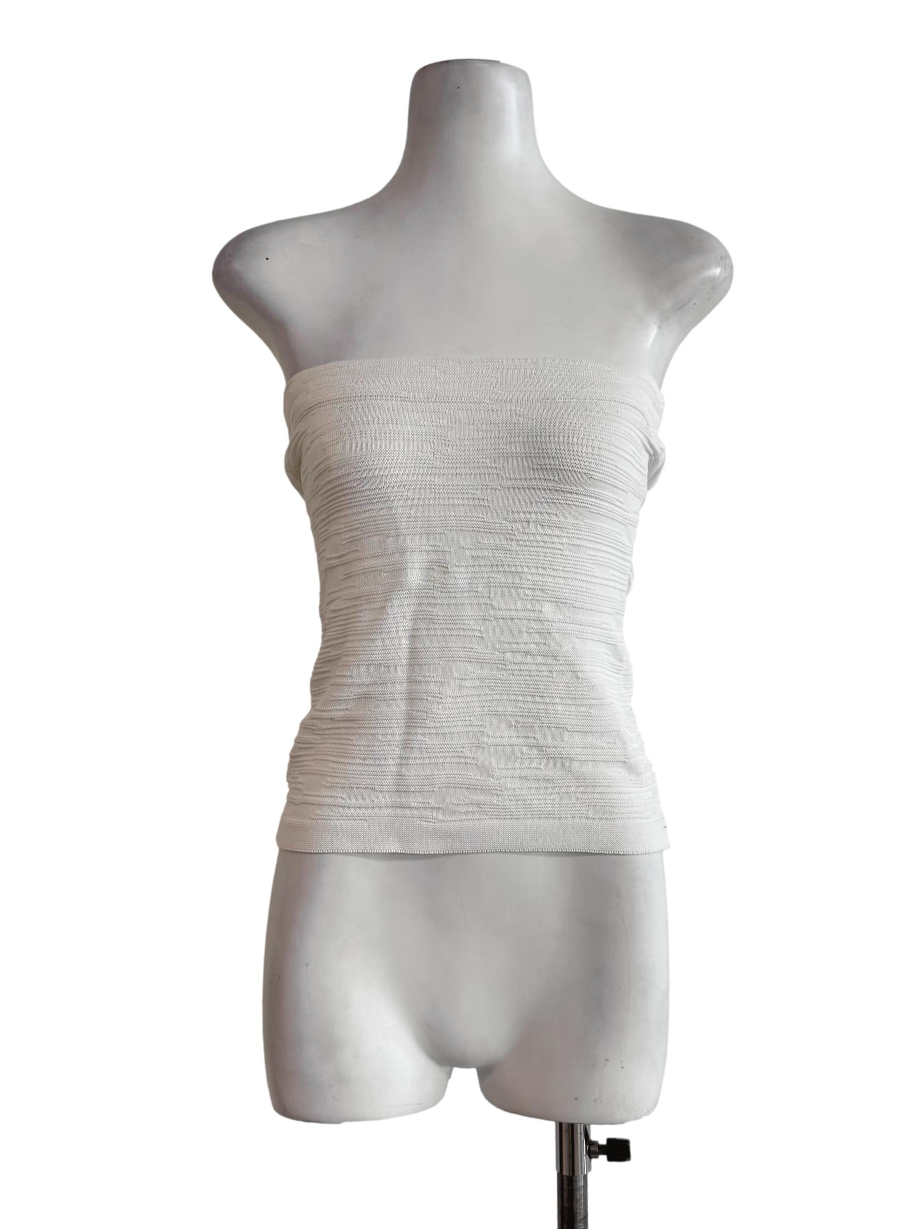 White Crumple Tube Top